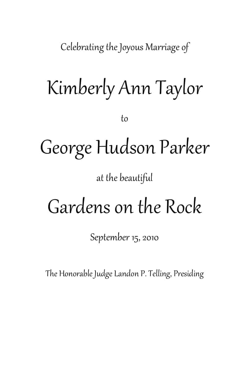 wedding programs wedding programs