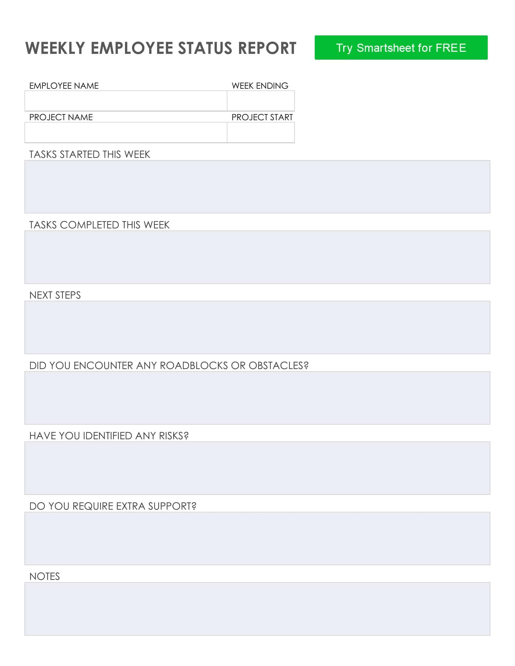 weekly project status report weekly project status report