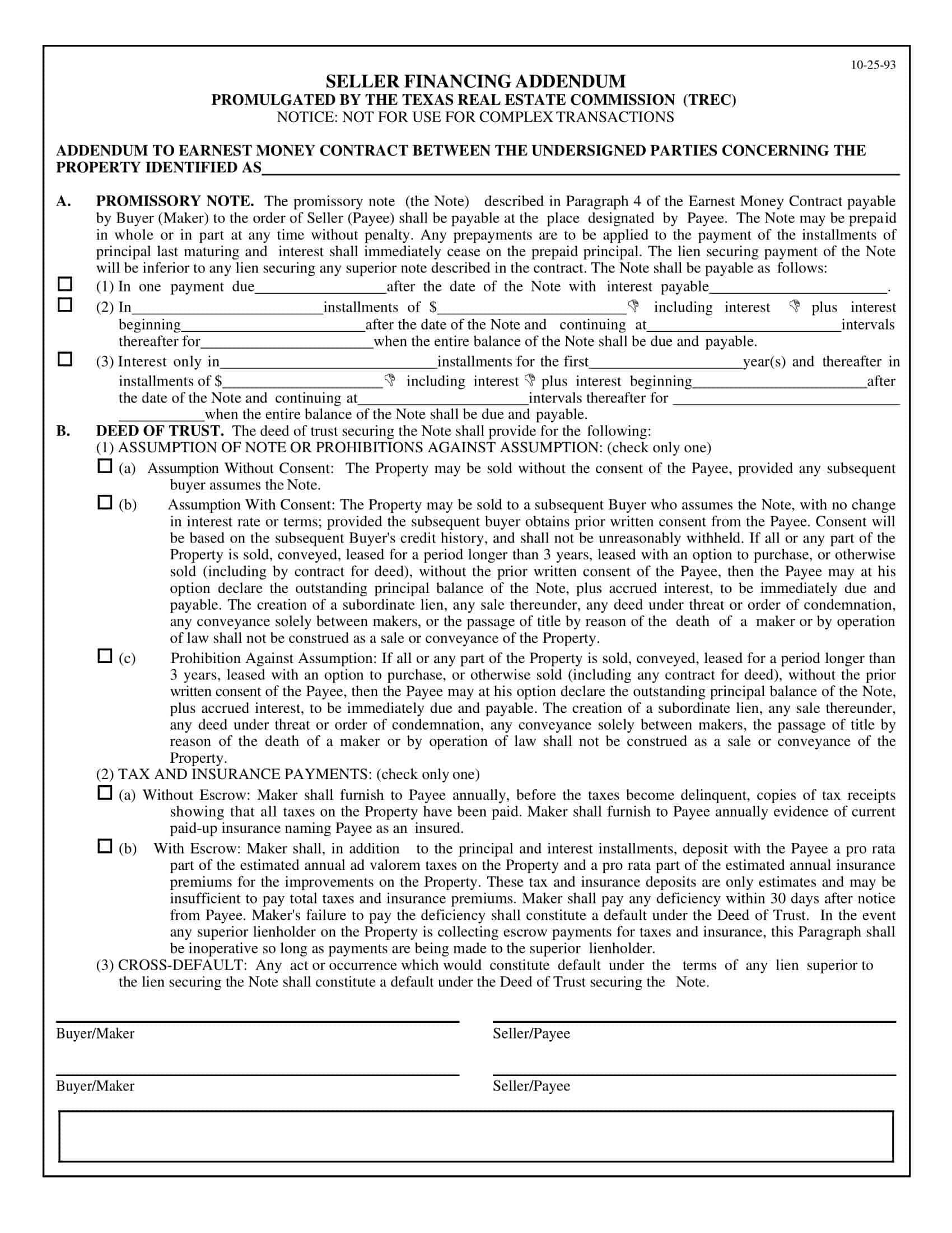 what does seller financing addendum mean what does seller financing addendum mean