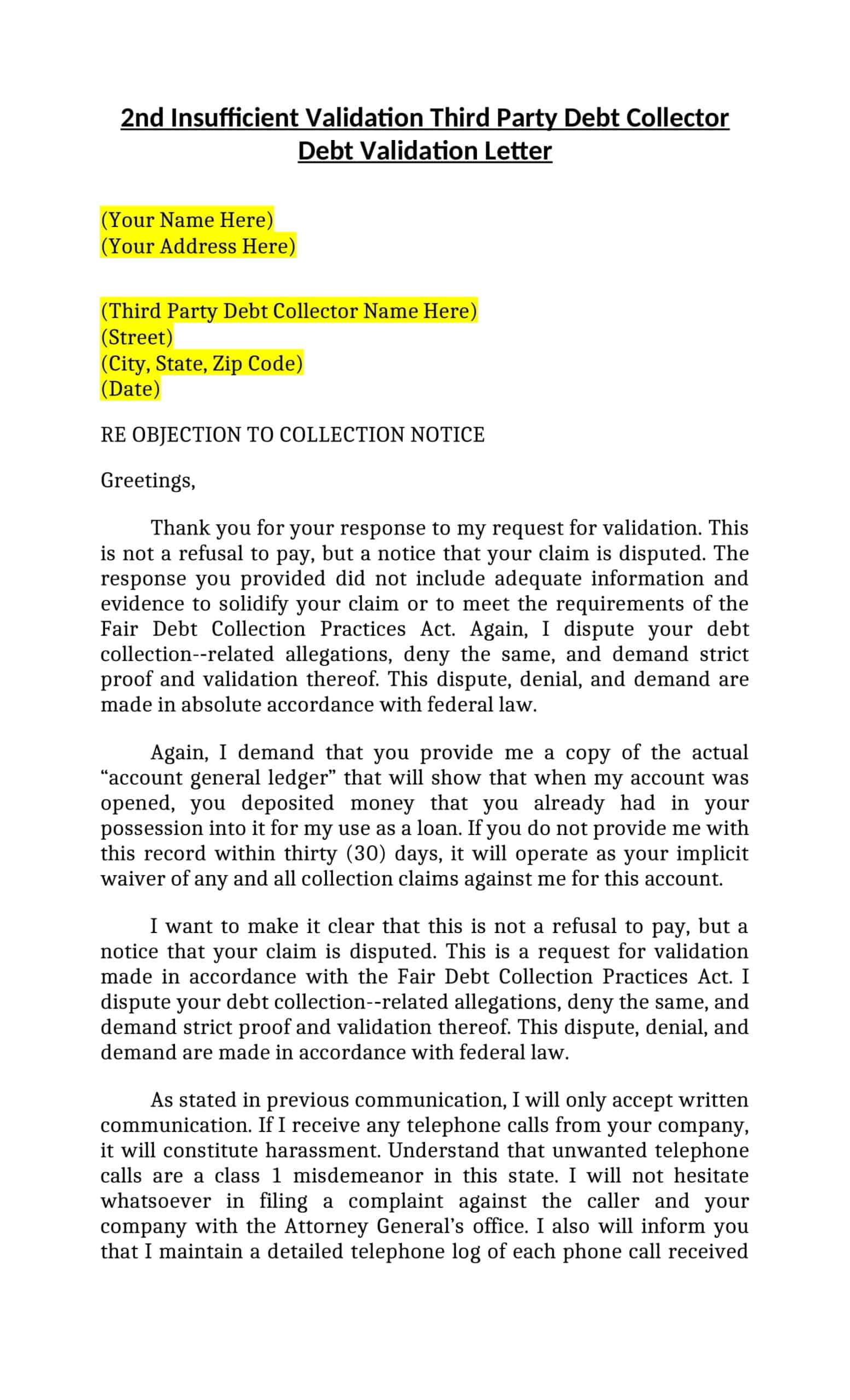 what is a debt validation letter what is a debt validation letter