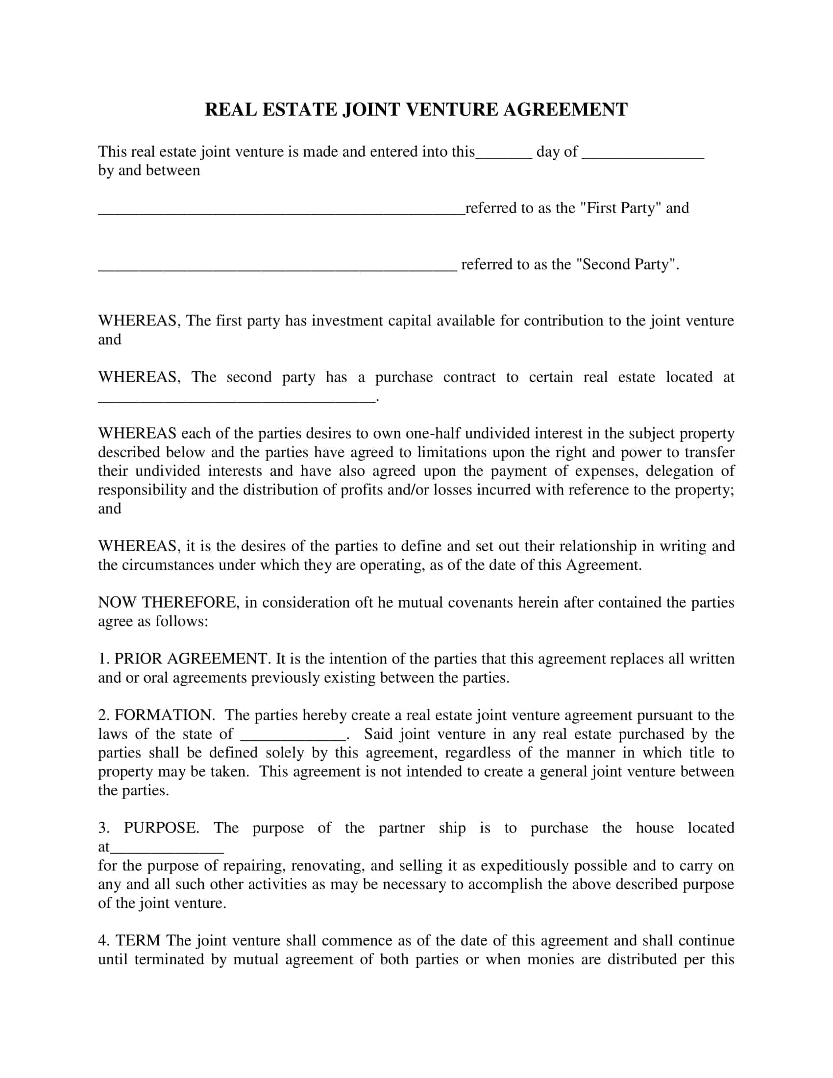 what is a joint venture agreement what is a joint venture agreement