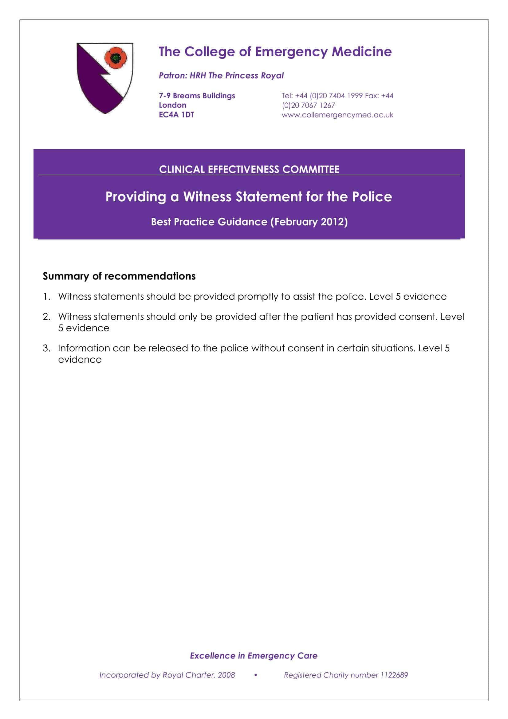 witness statement template witness statement template