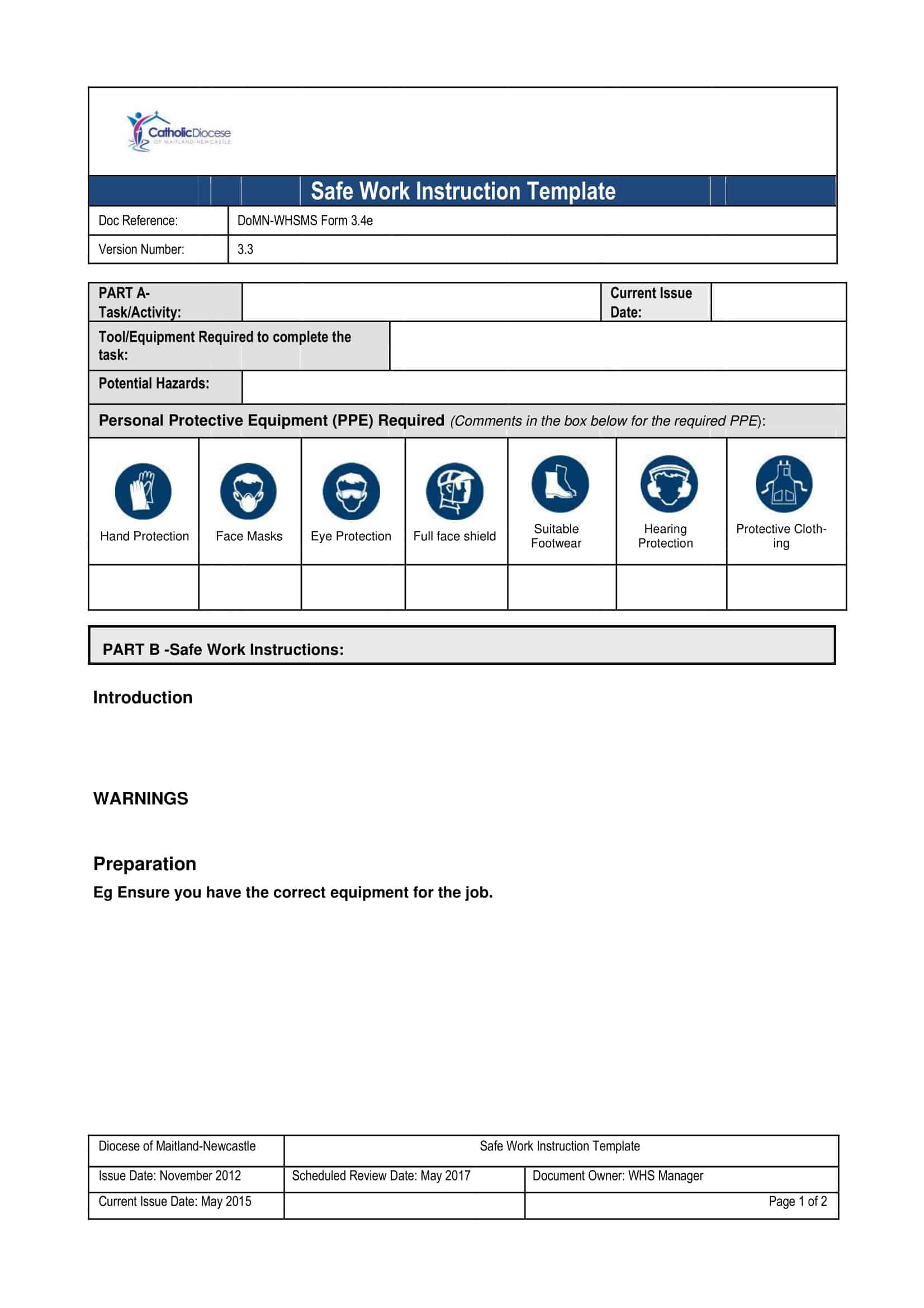 Assembly Work Instruction Template at Angus Champion blog