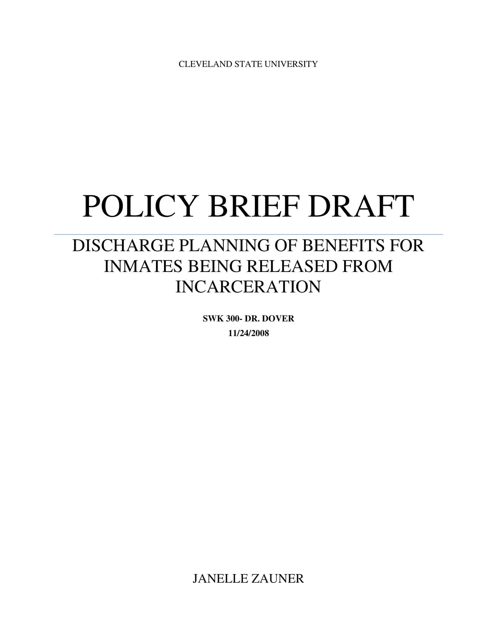 write a policy brief write a policy brief