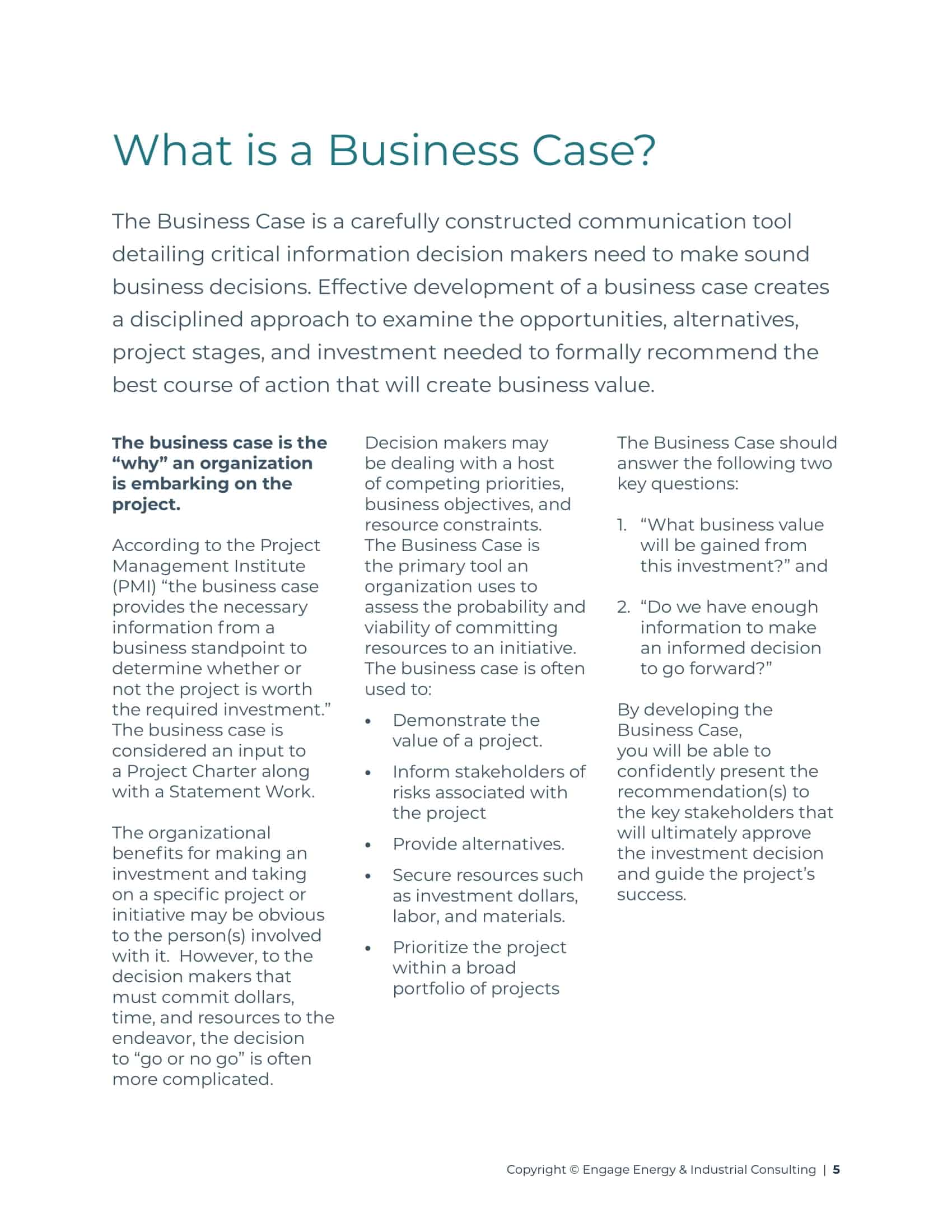 writing a business case writing a business case