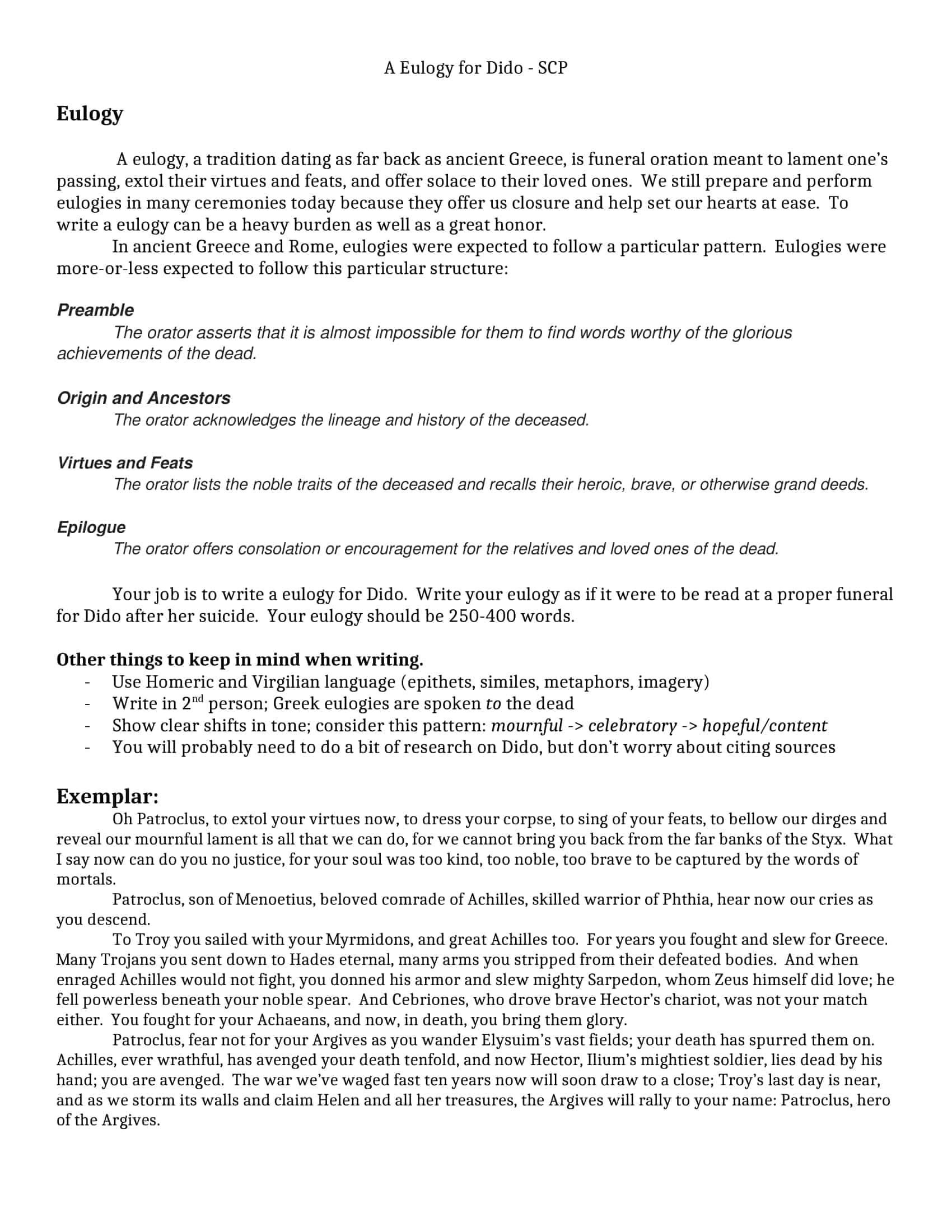 writing a eulogy writing a eulogy