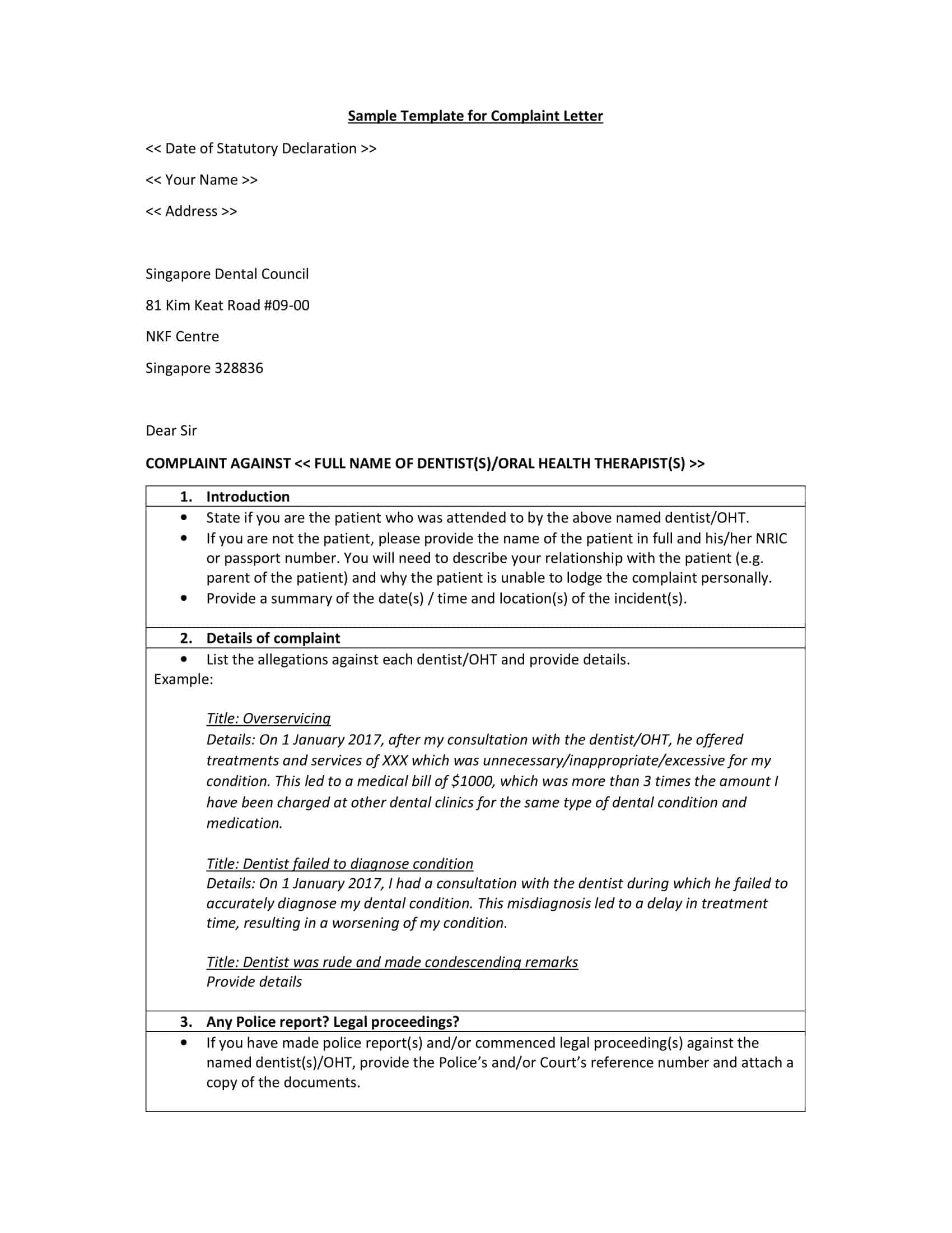 writing a letter of complaint template writing a letter of complaint template