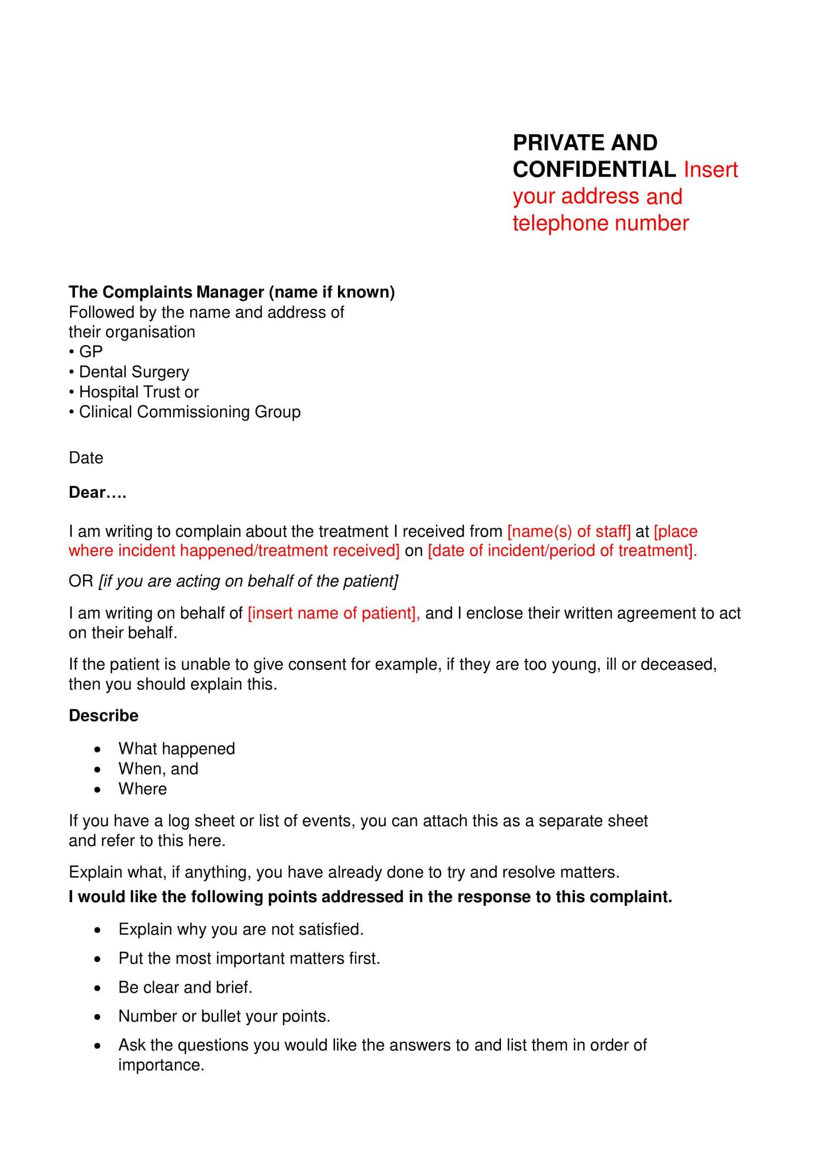 writing a letter of complaint writing a letter of complaint