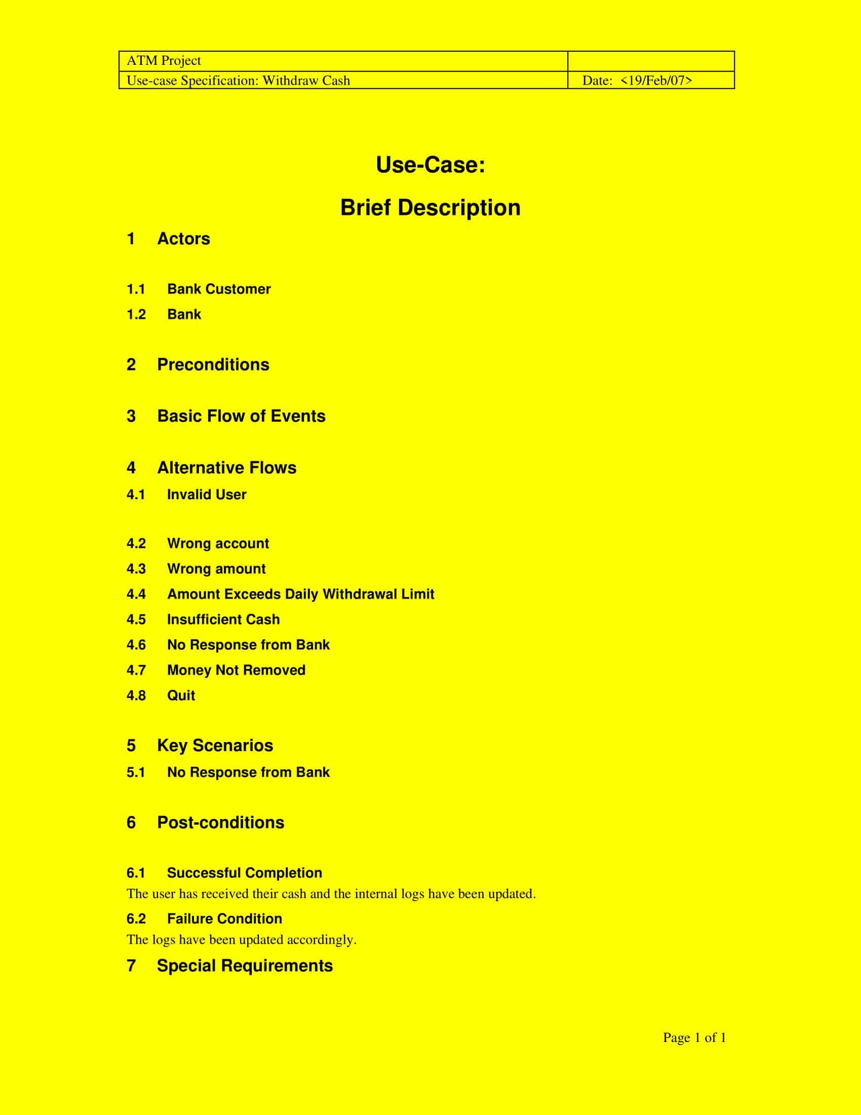 writing a use case writing a use case