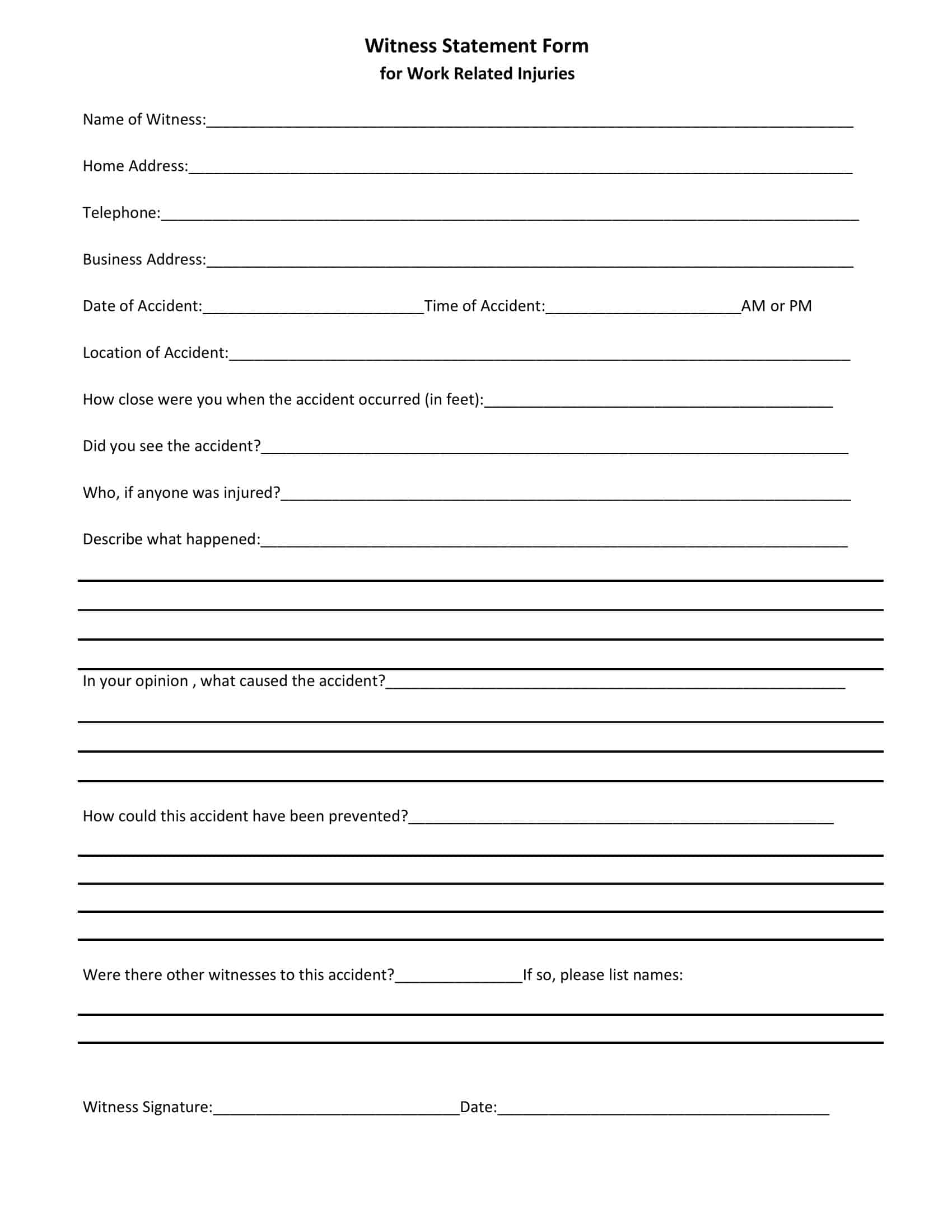 written witness statement example letter written witness statement example letter