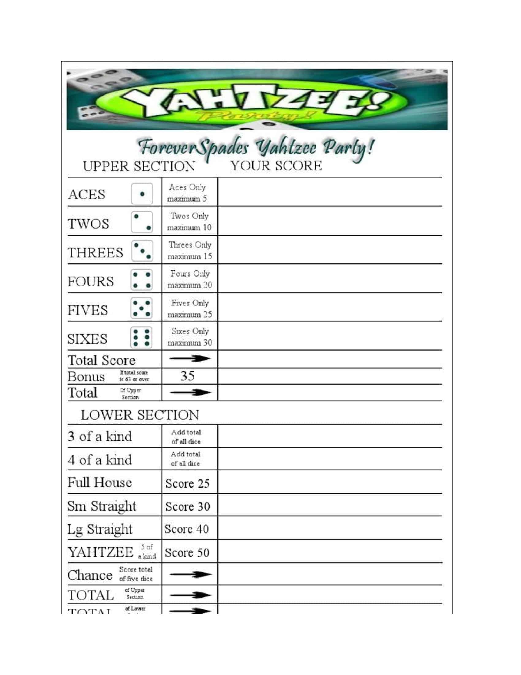yahtzee pdf score sheet yahtzee pdf score sheet