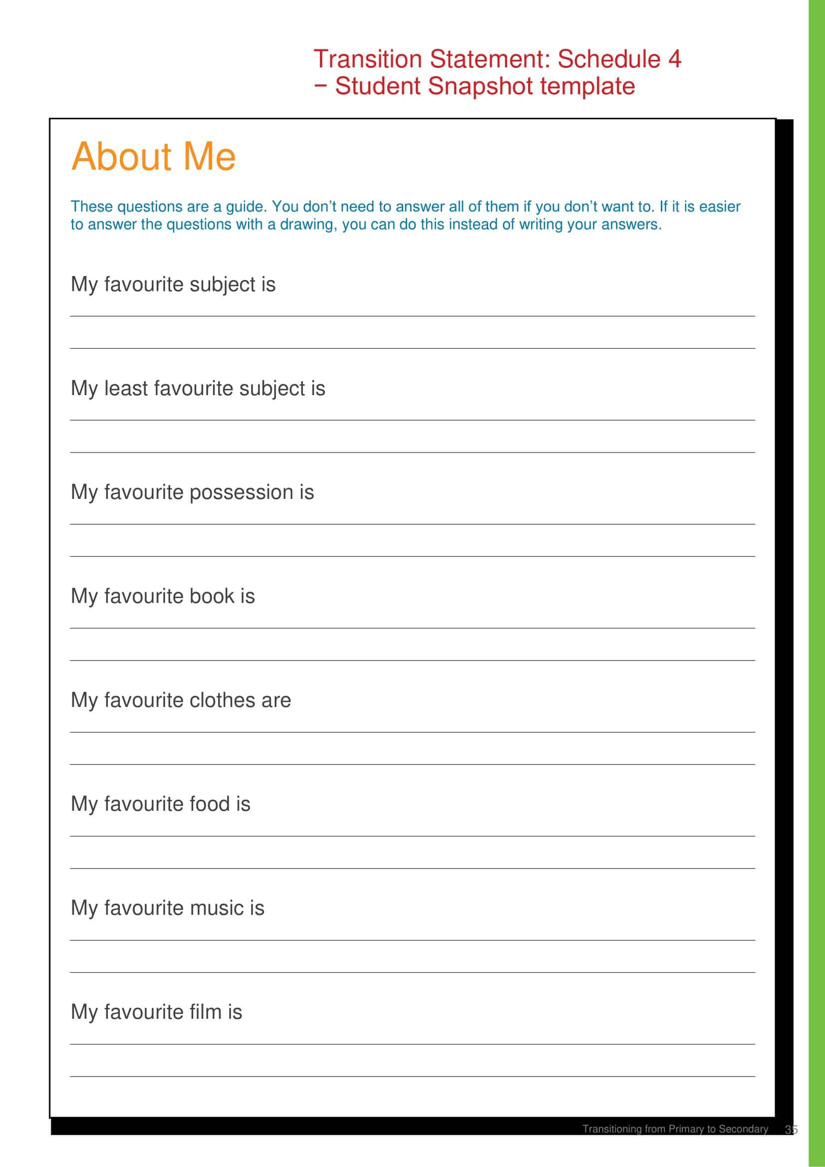All About Me Questions Printable All About Me Questions Printable