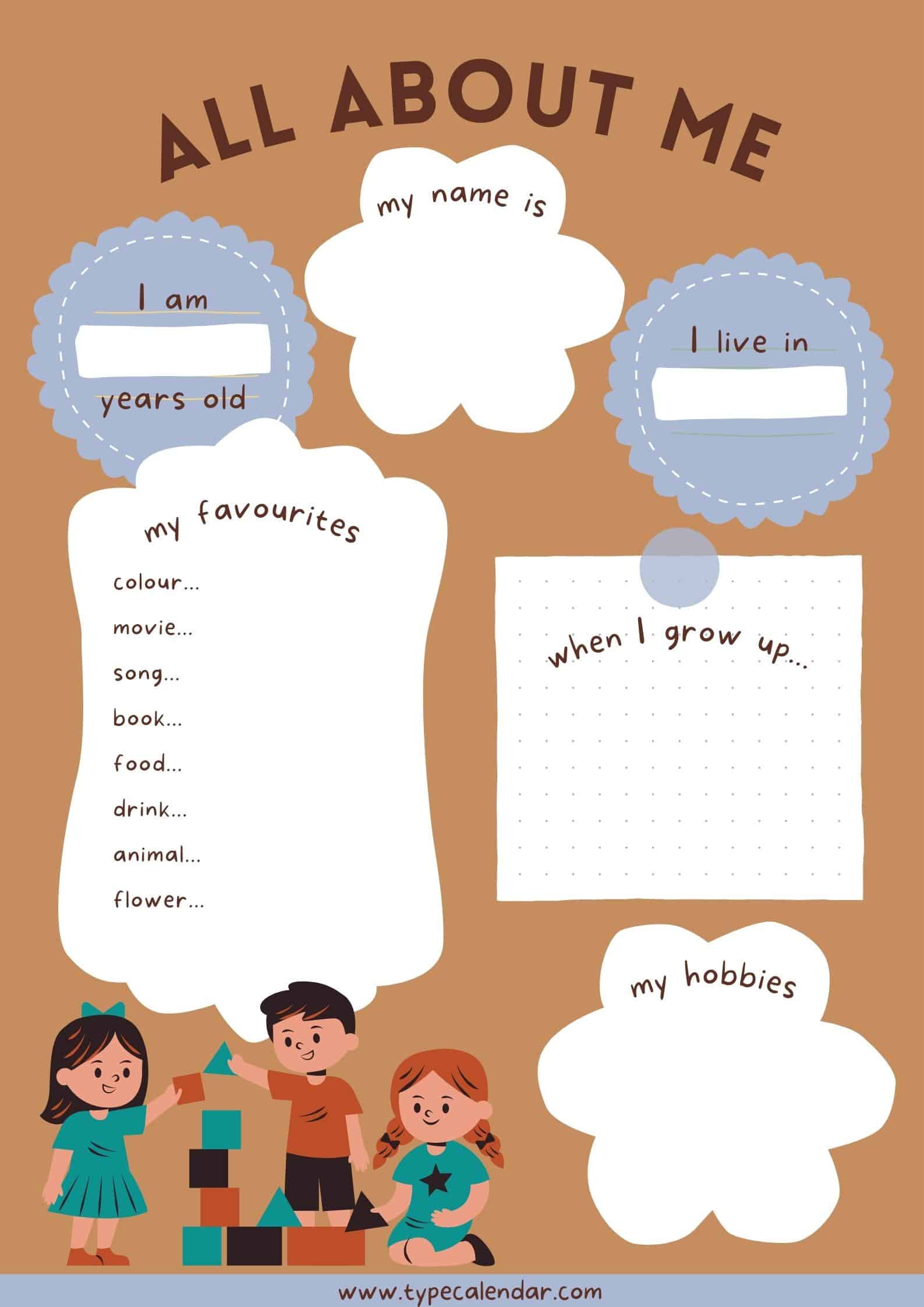 Free Printable All About Me Templates Word PDF Worksheet Teachers Free Printable All About Me Templates Word PDF Worksheet Teachers
