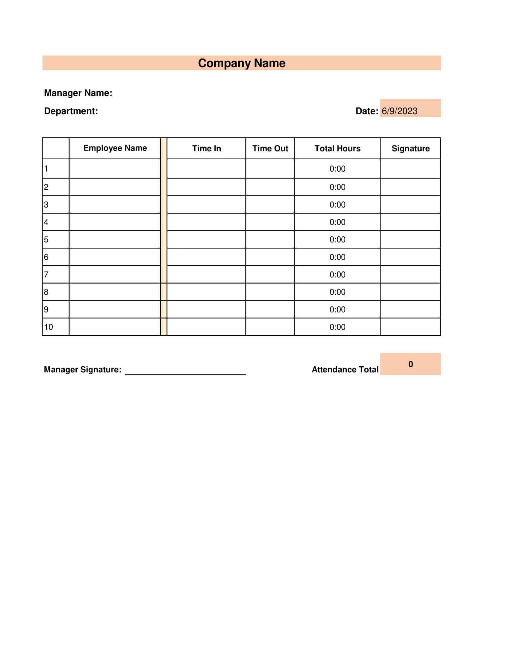 Free Printable Attendance Sheet Templates Word Excel PDF Free Printable Attendance Sheet Templates Word Excel PDF