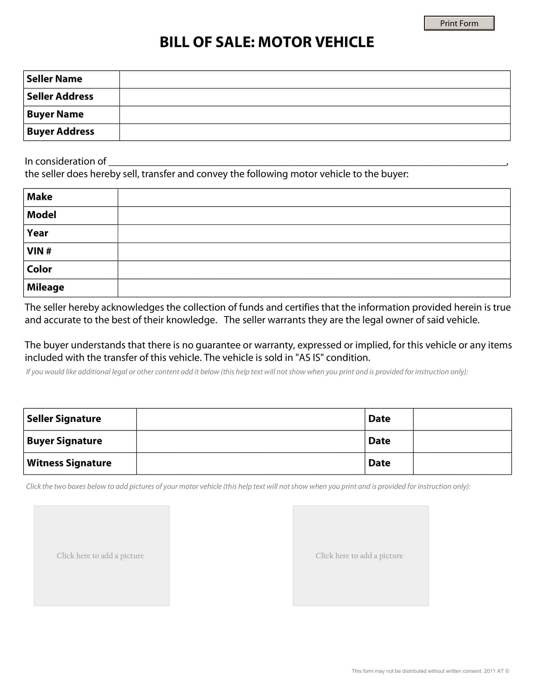 Bill of Sale Sample PDF Bill of Sale Sample PDF