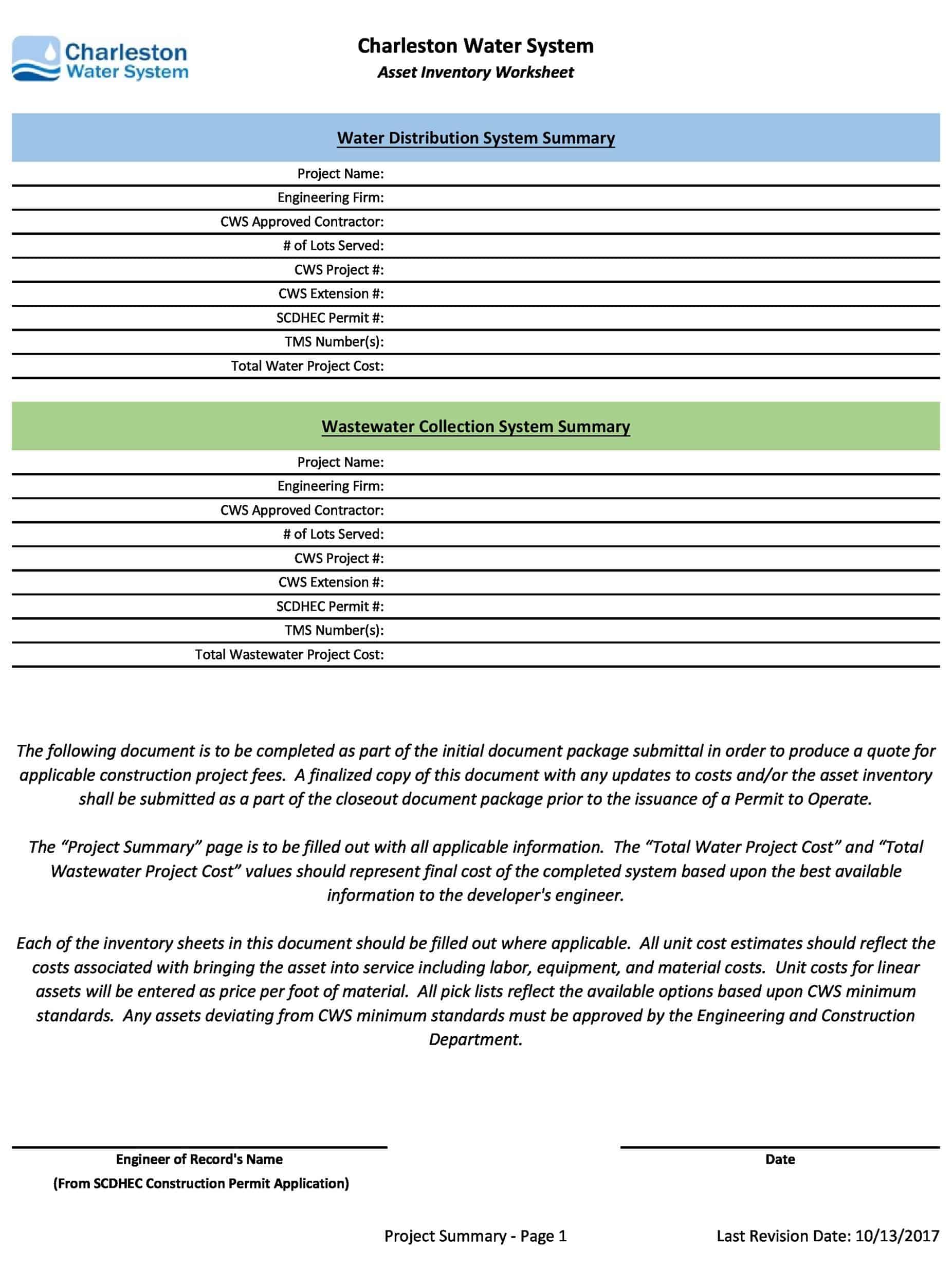 Blank Asset List Word Blank Asset List Word