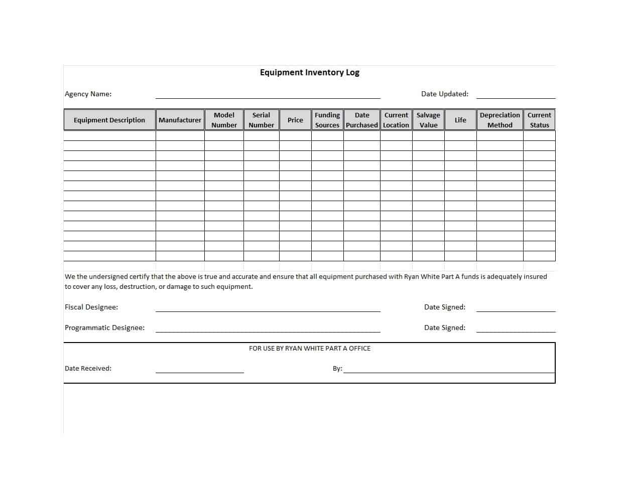 Free Printable Asset List Templates [Excel, PDF, Word]