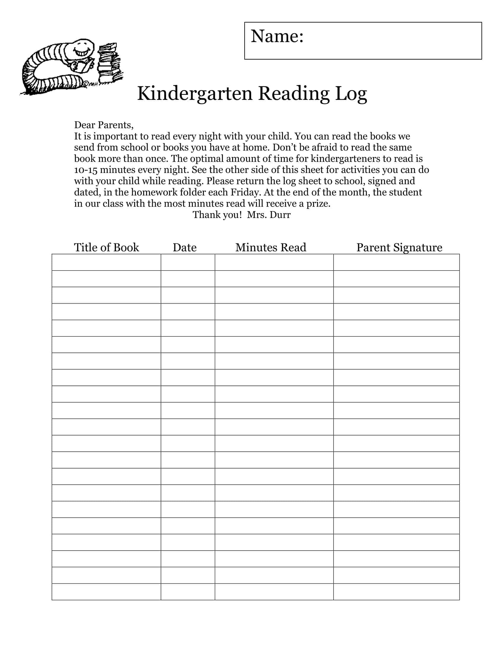 free printable reading log templates [pdf, excel]