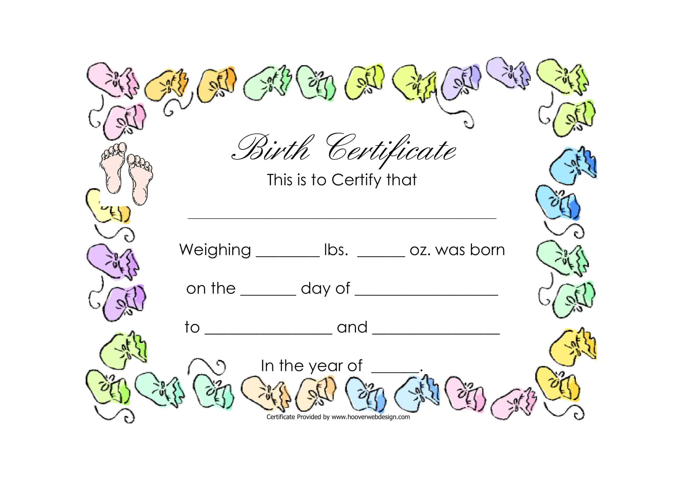 Blank Fillable PDF Birth Certificate Template Blank Fillable PDF Birth Certificate Template