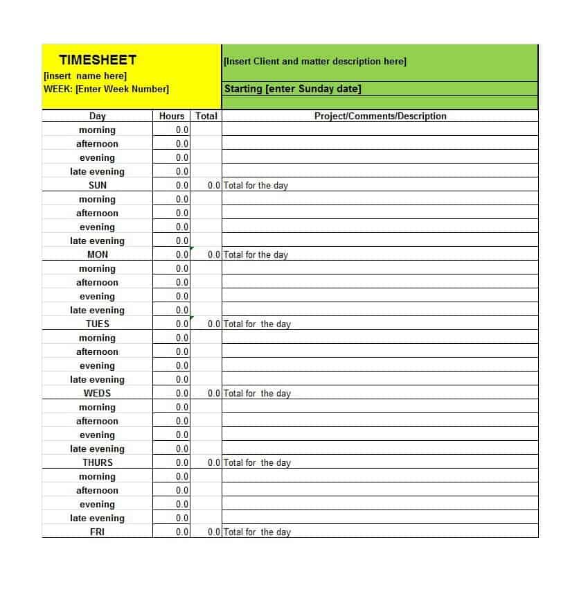 Free Printable Timesheet Templates [Excel, PDF, Word]