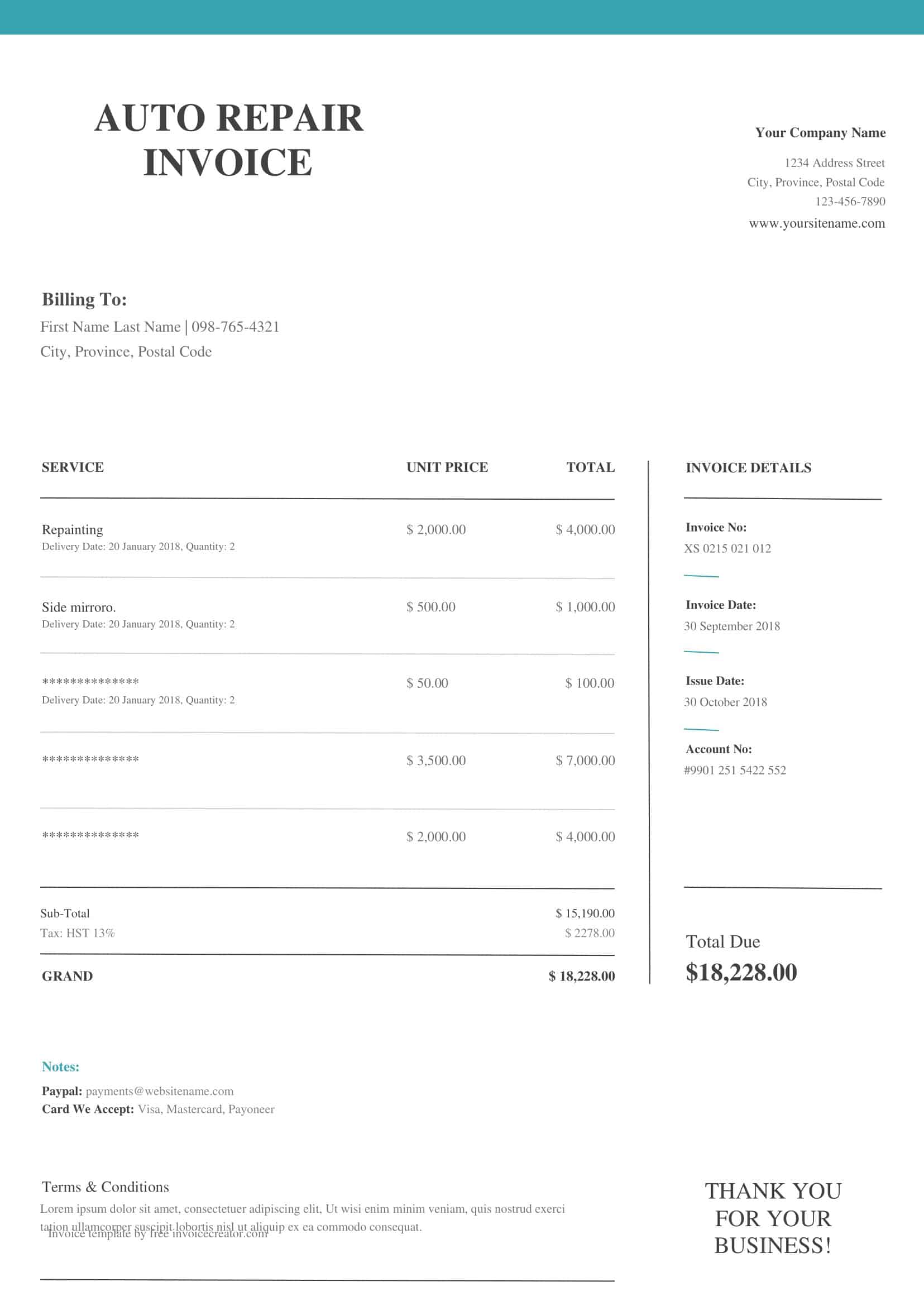 Blank Invoice Template Blank Invoice Template