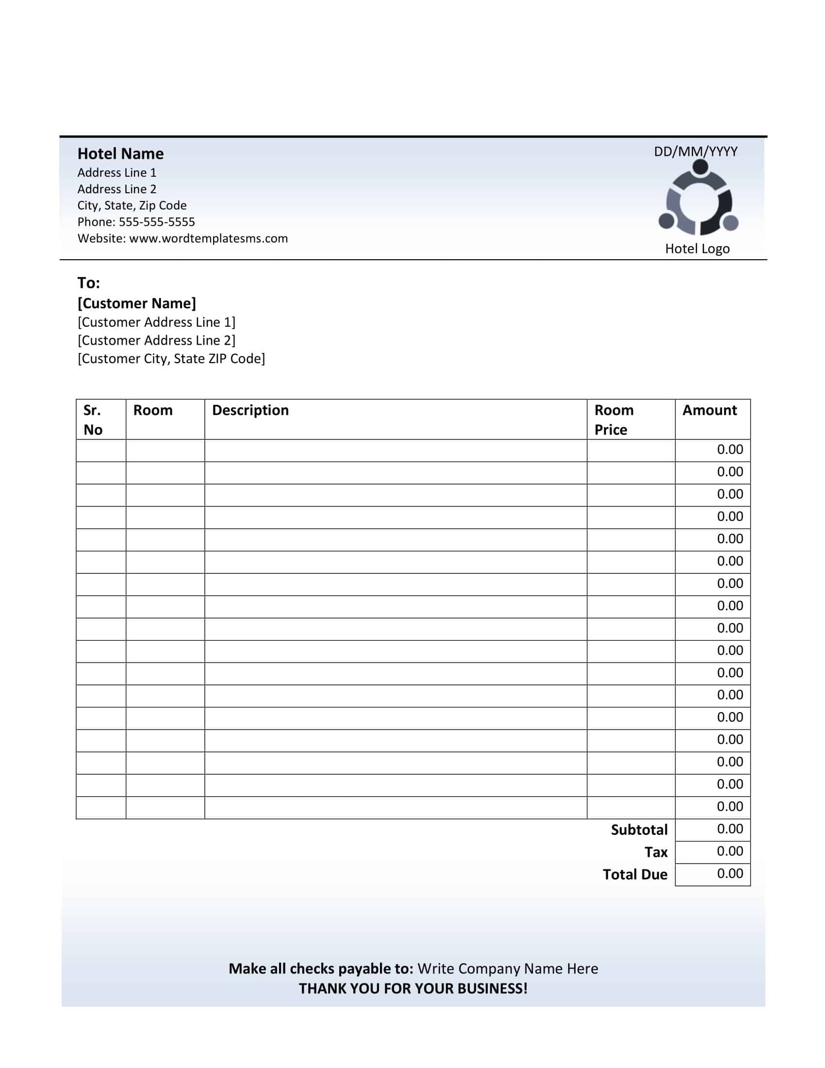Blank PDF Receipt Template Blank PDF Receipt Template