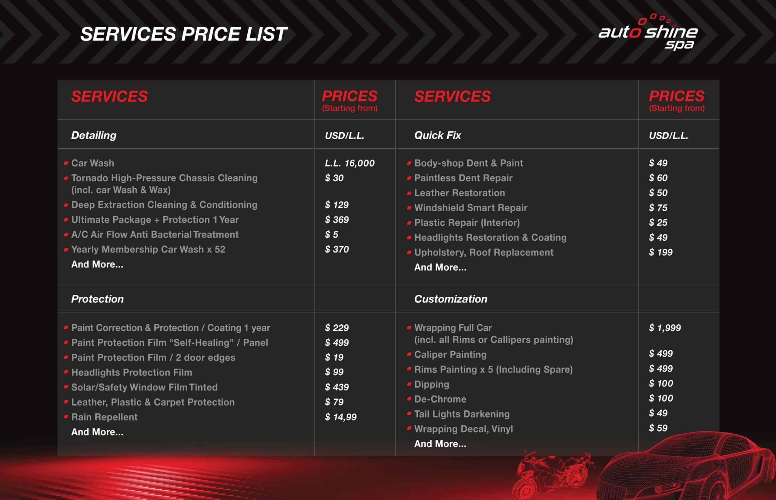 Service Price List Template Service Price List Template