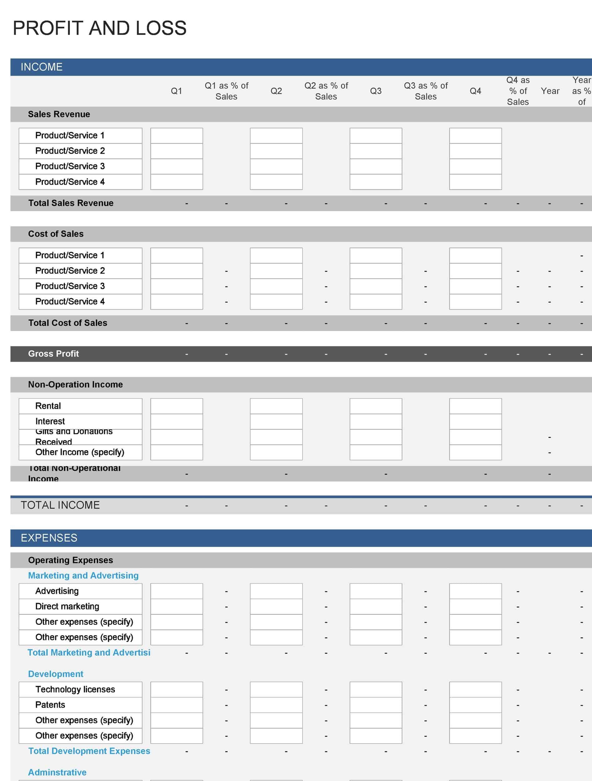 Profit And Loss Statement Template Free Word39s Templates 1240x1500 Profit And Loss Statement Template Free Word39s Templates 1240x1500