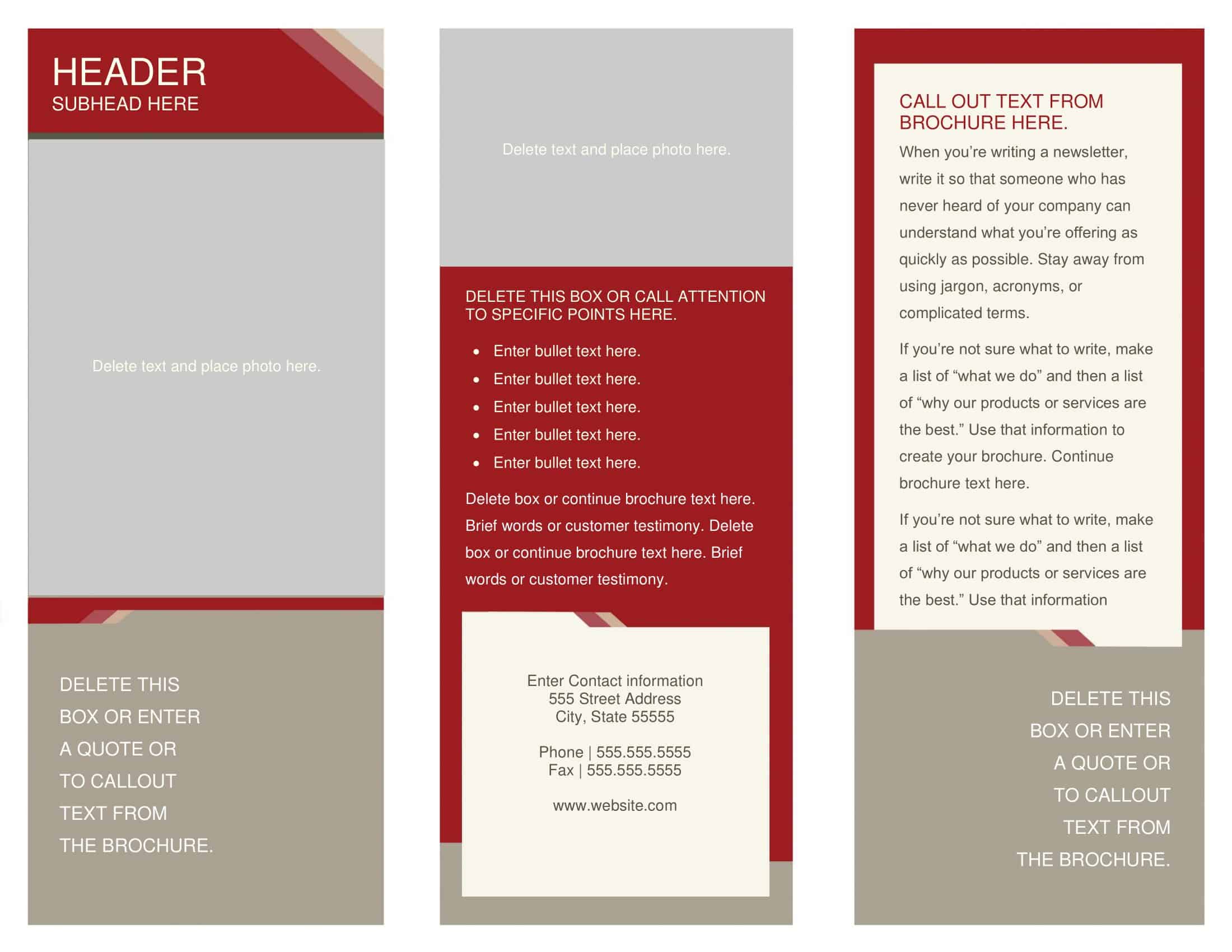 Brochure Template Examples Brochure Template Examples