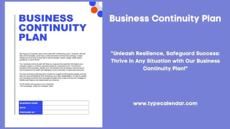 Free Business Continuity Plan Templates [Word, PDF]