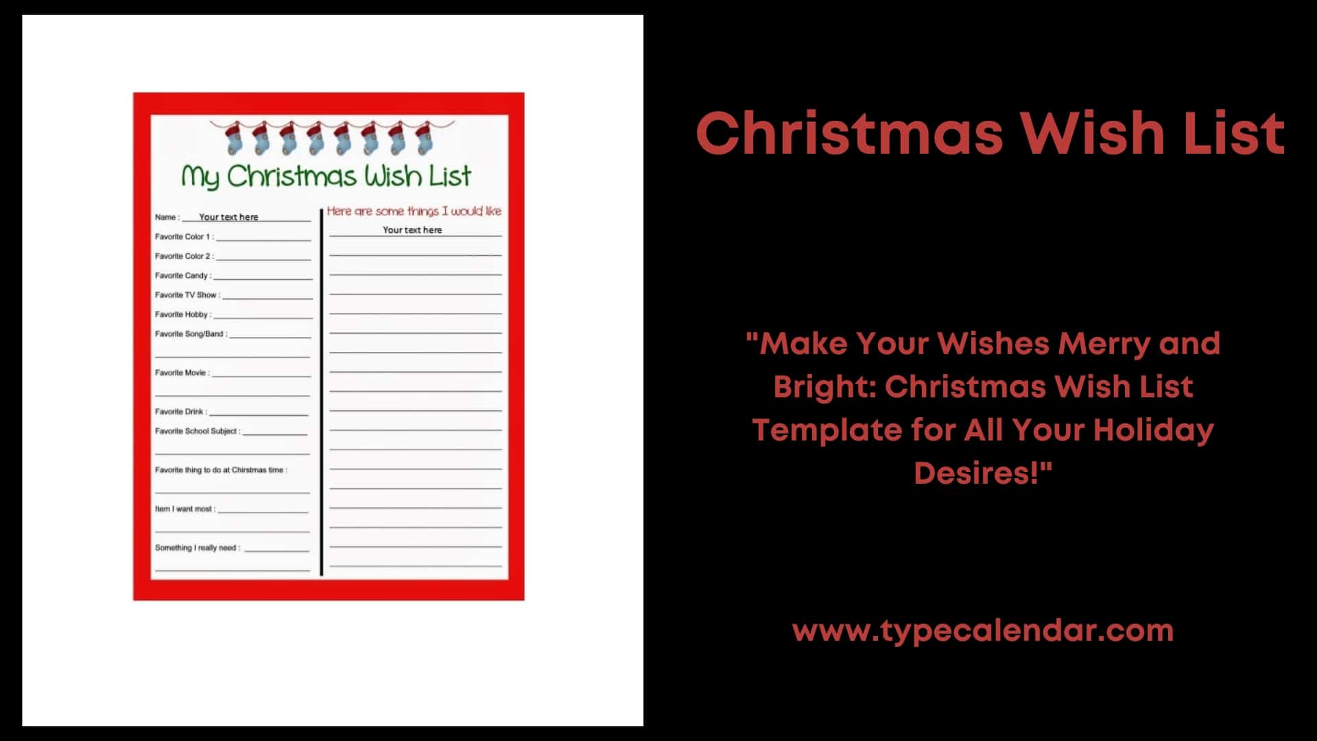 Free Printable Christmas Wish List Templates [PDF, Word, Excel]