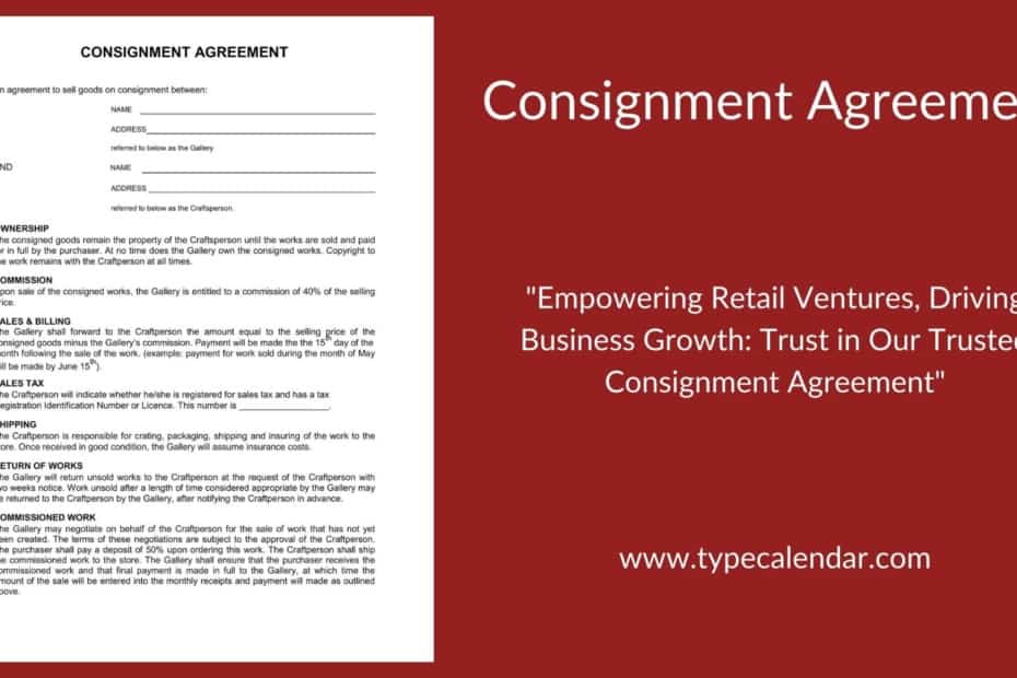 Consignment Agreement