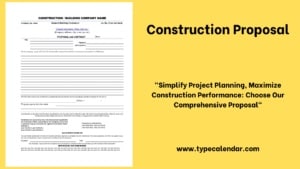 Free Printable Construction Proposal Templates [+ Agreements] / PDF, Word