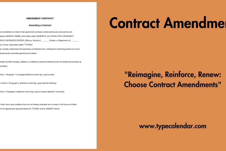 Contract Amendment