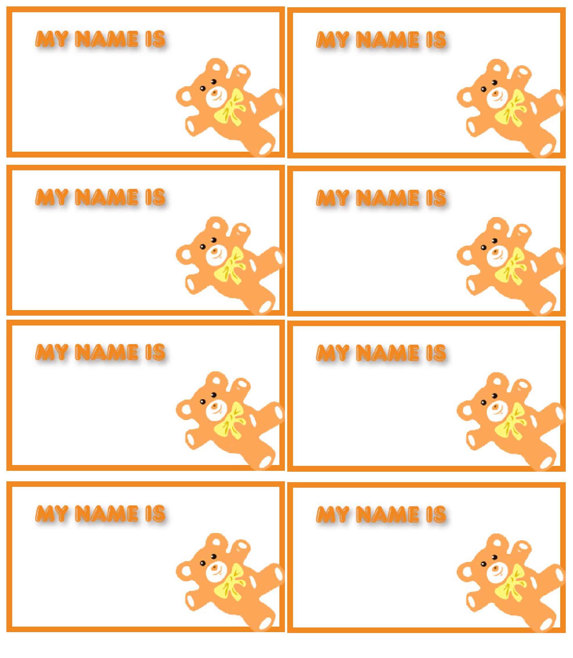 Free Printable Name Tag Templates [Word] With Picture +Ideas