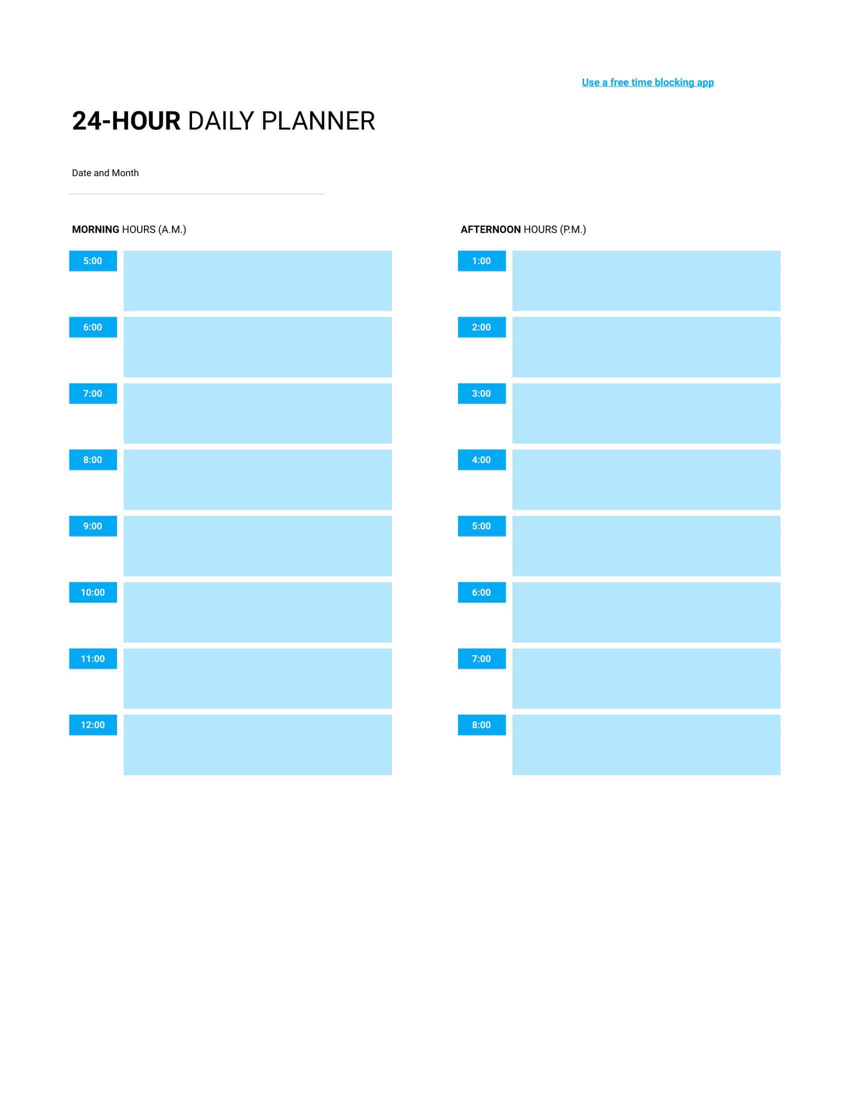 Daily Planner Template Daily Planner Template