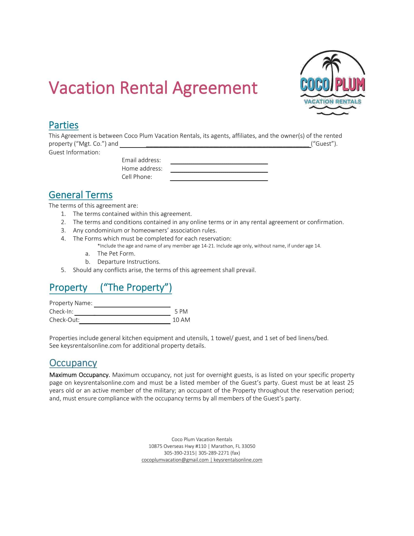 Detailed Vacation Rental Agreement PDF Detailed Vacation Rental Agreement PDF