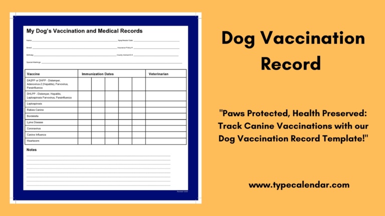 Free Printable Dog Vaccination Record Template: Keep Your Pet’s Health in Check