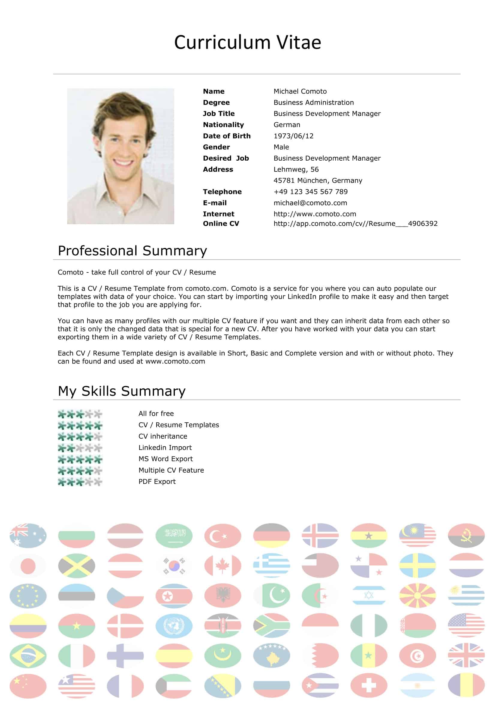 Download Curriculum Vitae Word Download Curriculum Vitae Word