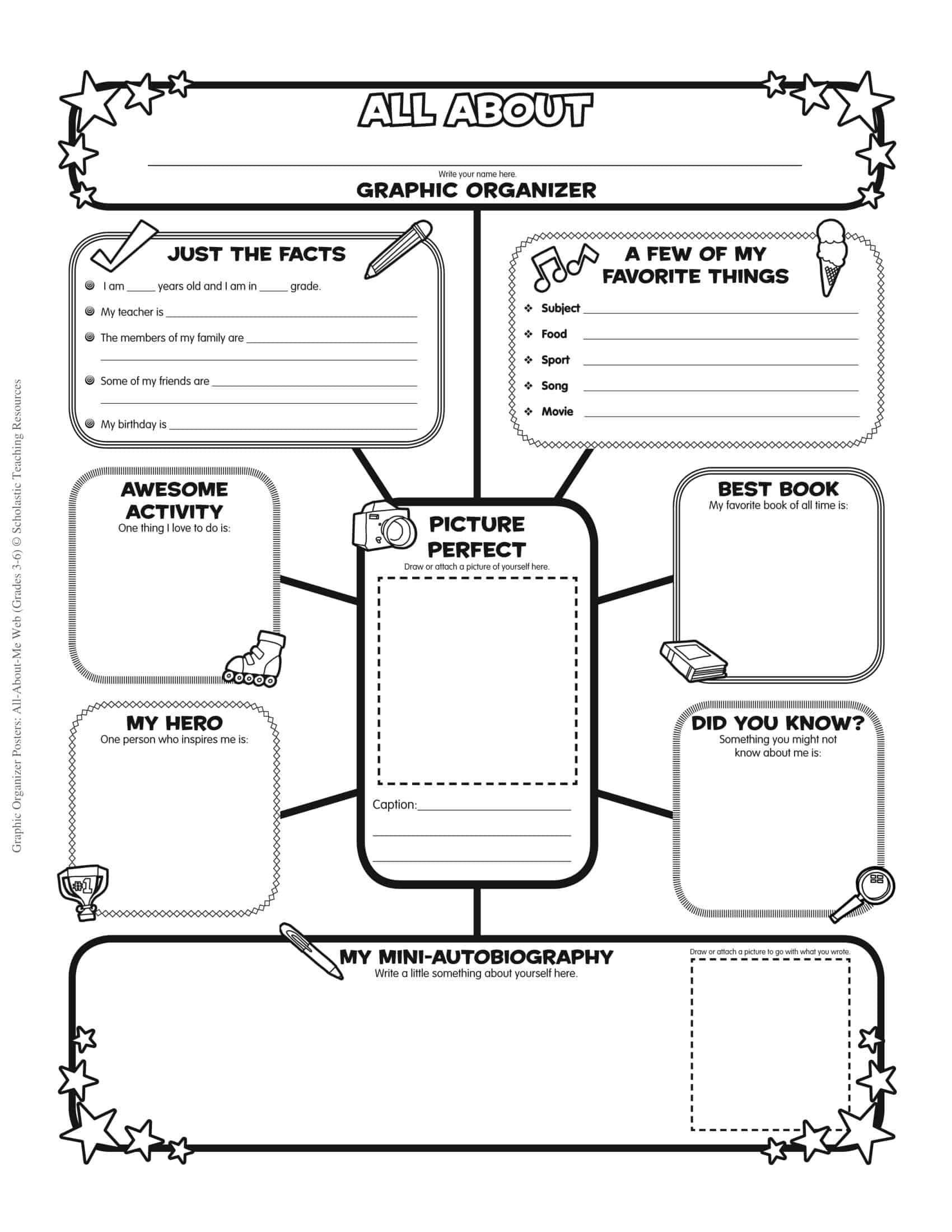 Free Printable All About Me Templates Word PDF Worksheet Teachers