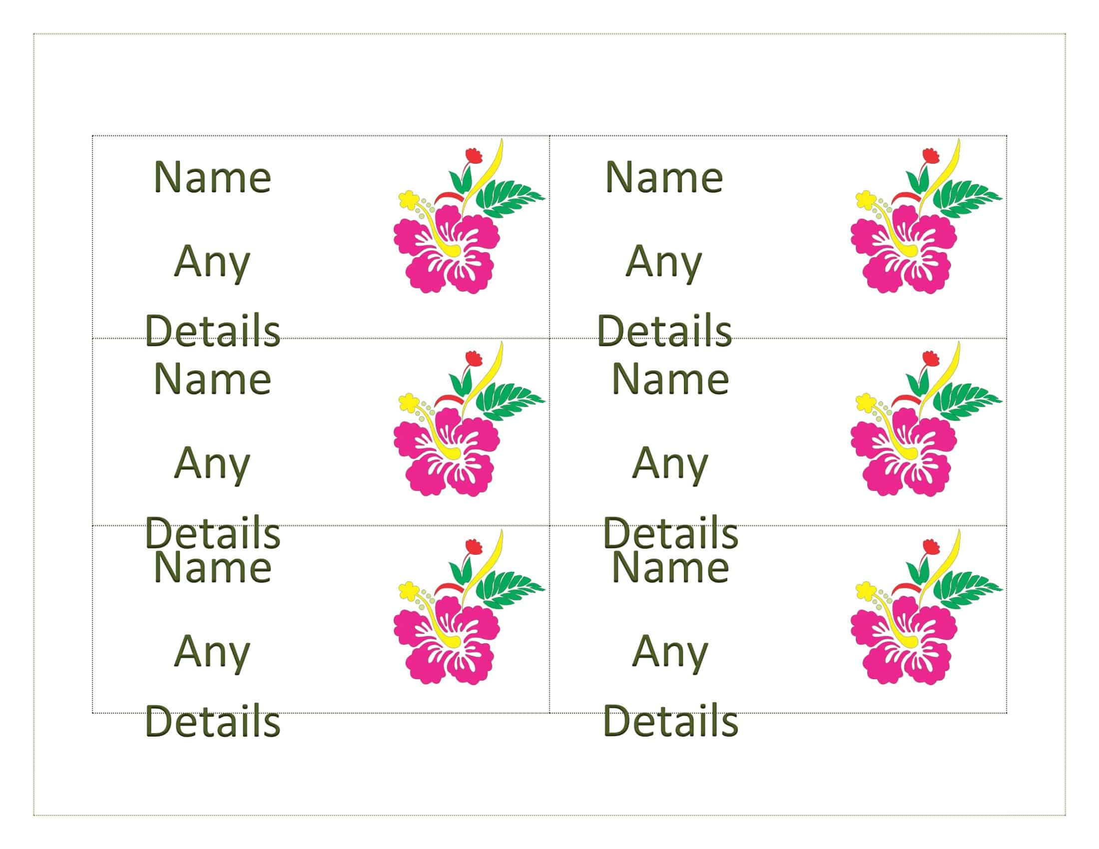 Free printable place card templates word for cricut