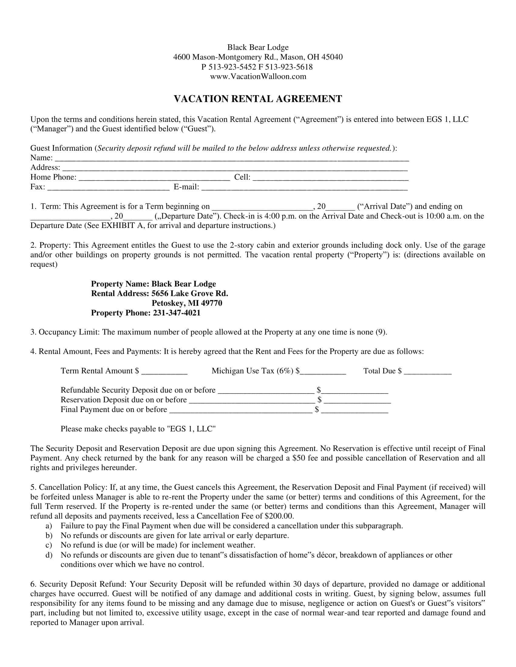 Dynamic Vacation Rental Agreement Word Dynamic Vacation Rental Agreement Word