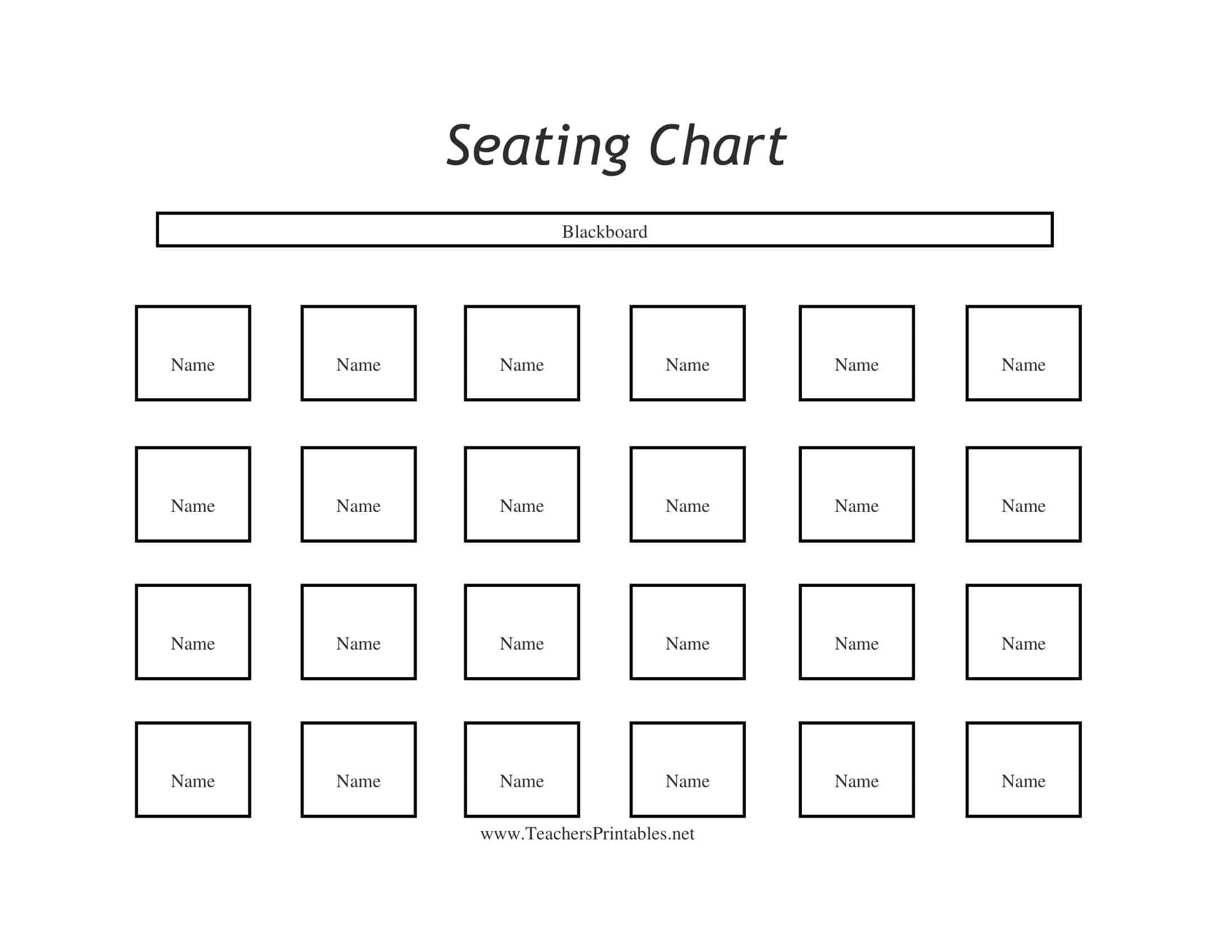 Seating Charts Printable Seating Charts Printable