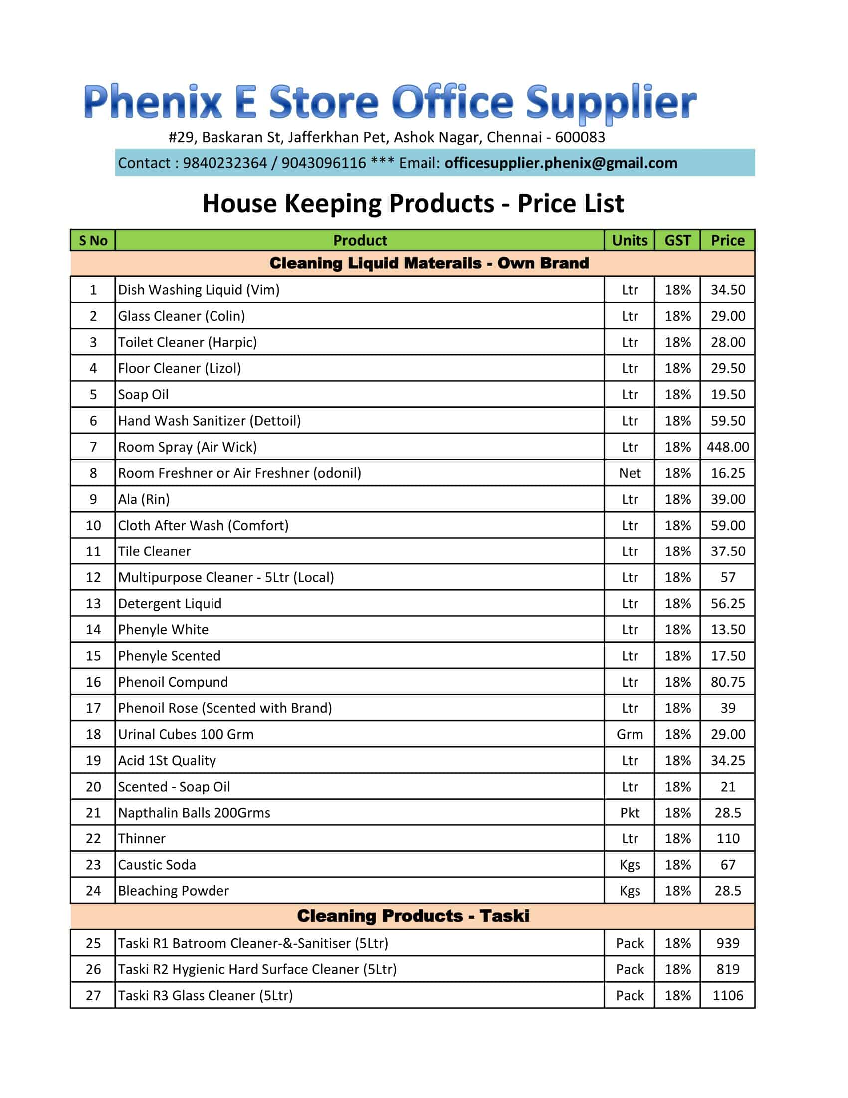 Free Printable Price List Templates Excel Word 