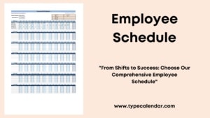 Free Printable Employee Schedule Templates [Word, Excel]