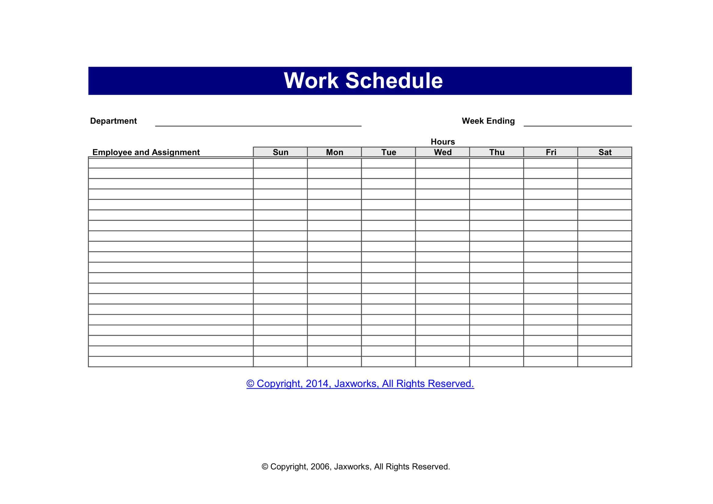 Printable Employee Schedule Template Printable Free Templates Printable Employee Schedule Template Printable Free Templates