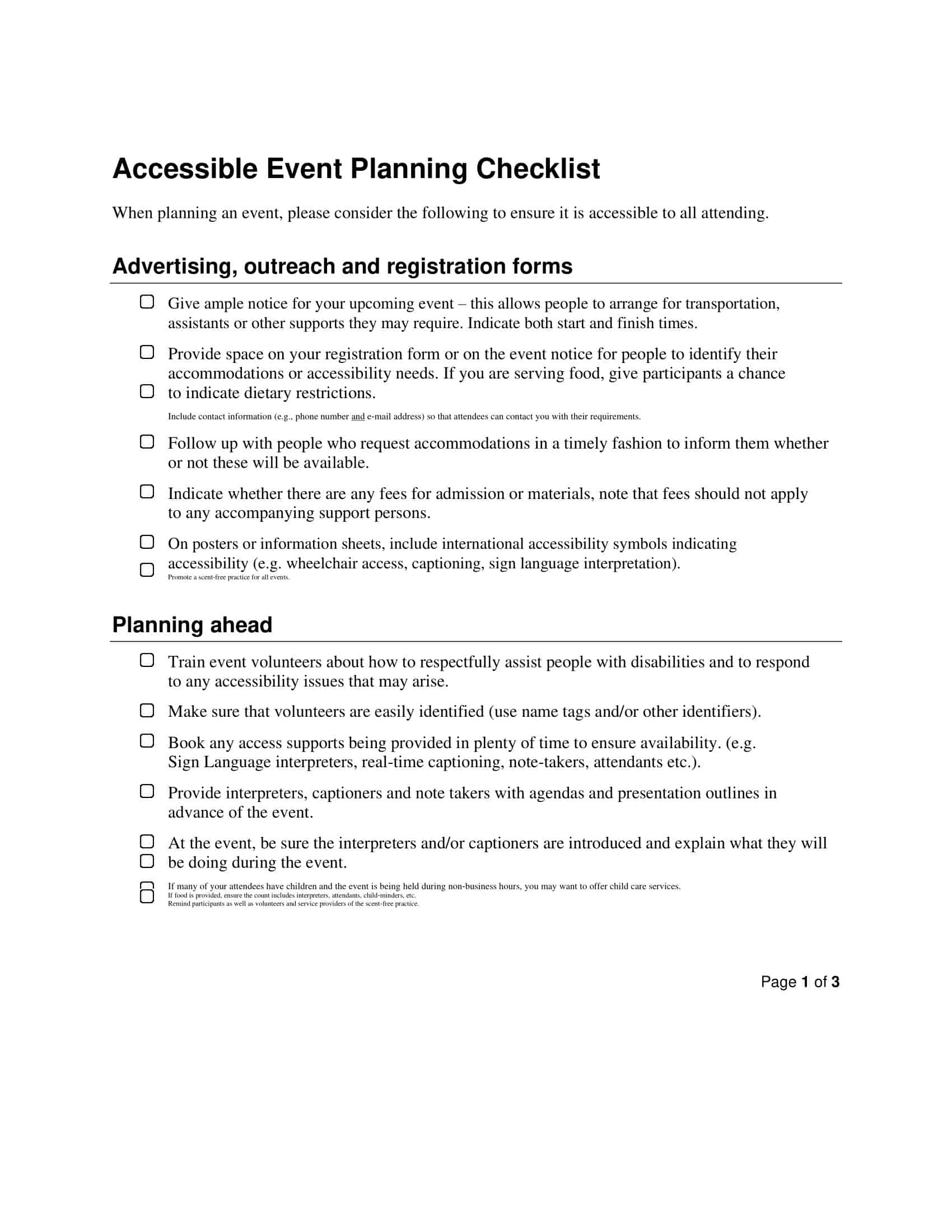 Event Planning PDF Template Event Planning PDF Template