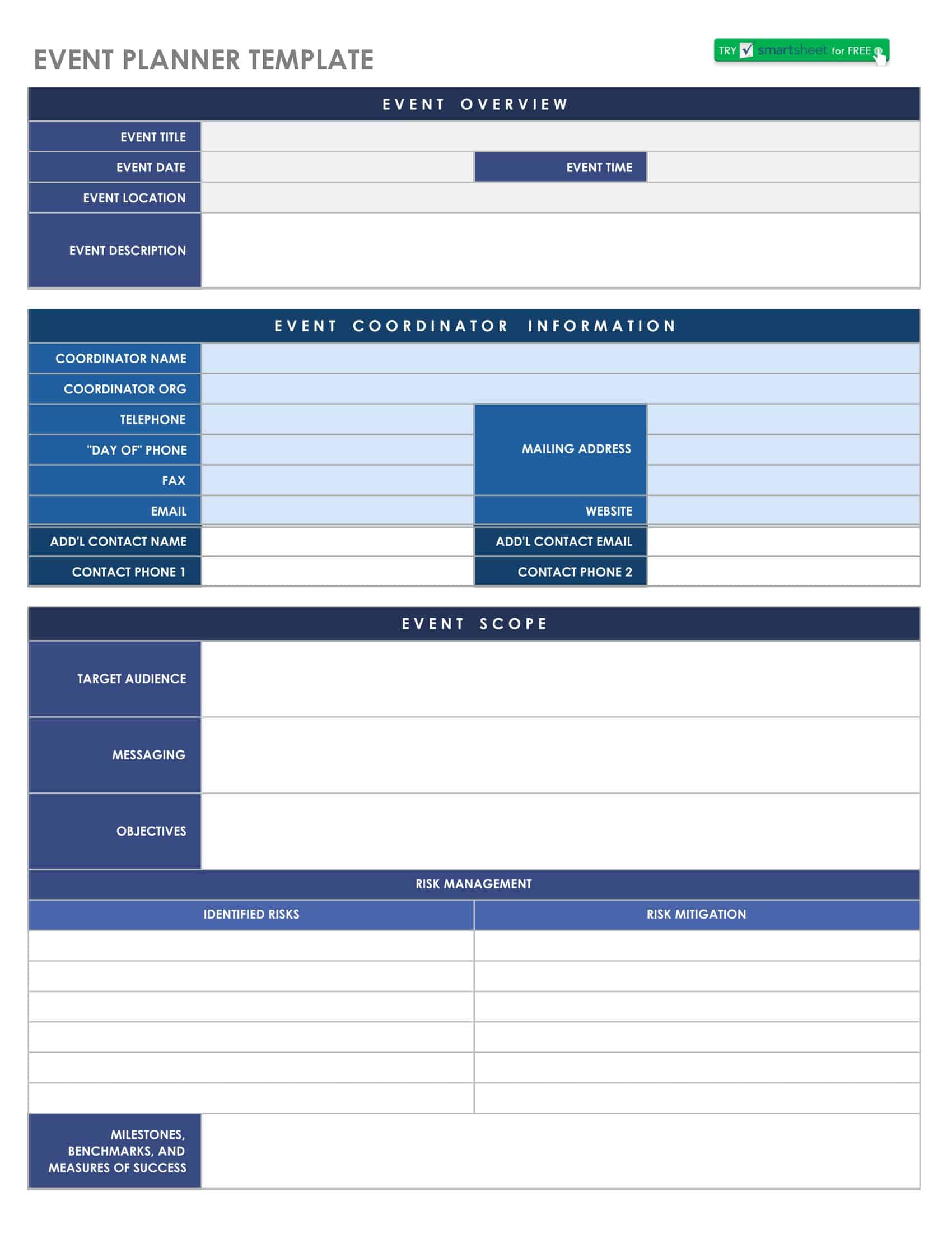 Event Planning Printable Template Event Planning Printable Template