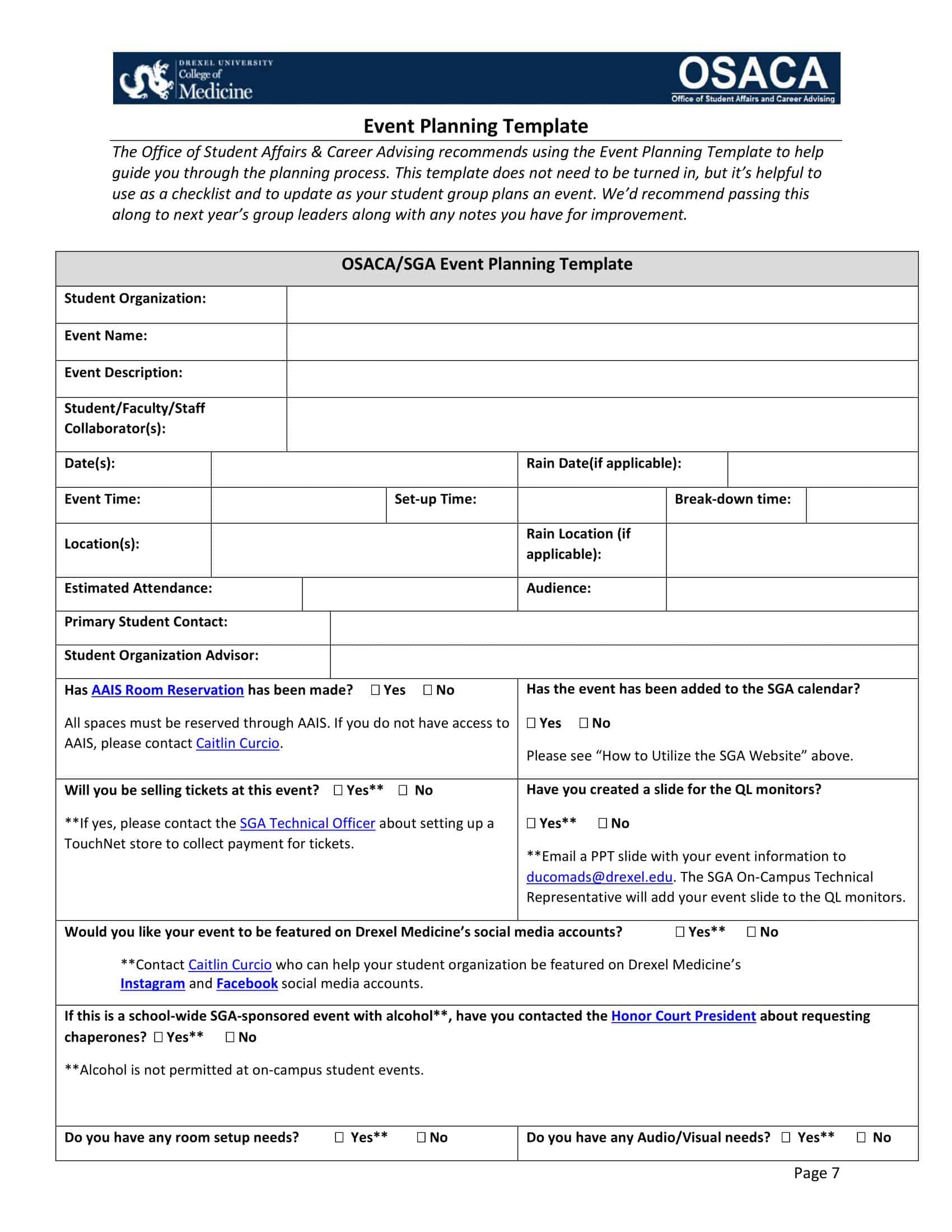 Event Planning Template Event Planning Template