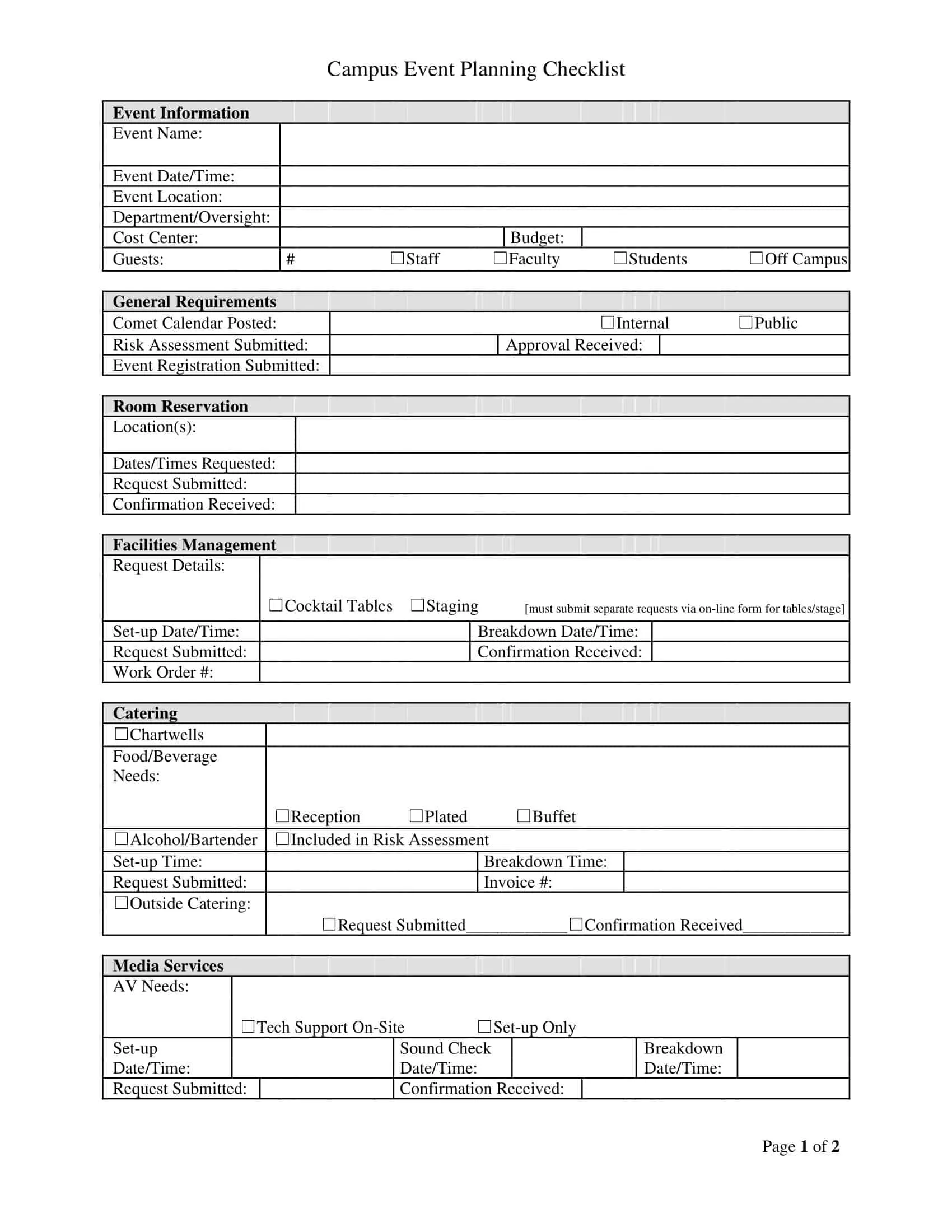 Event Planning Word Template Event Planning Word Template